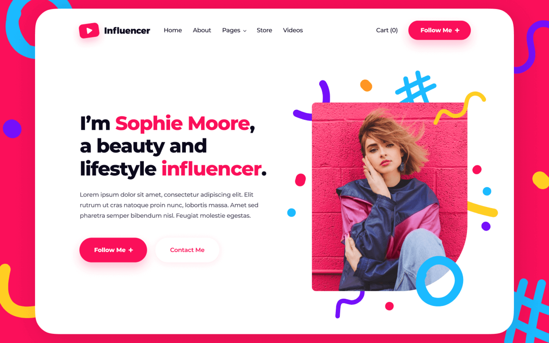 Plantilla de Influencer para Webflow