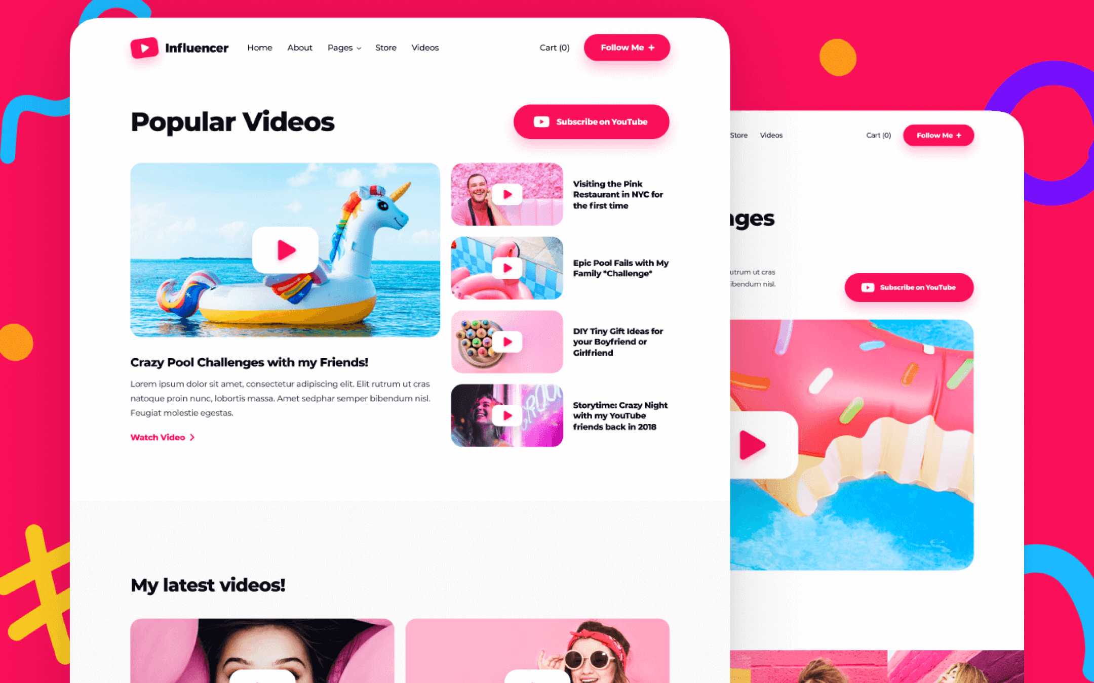 Influencer Template para Webflow