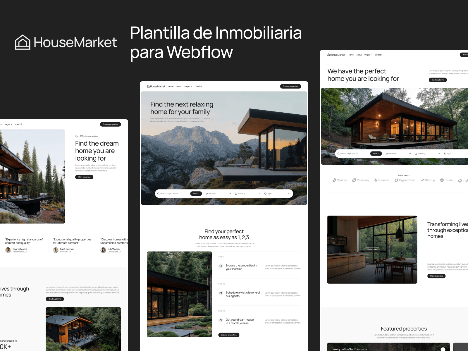 Plantilla de Inmobiliaria para Webflow