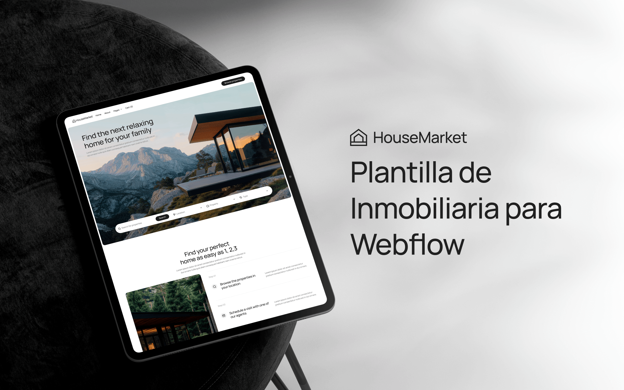 Plantilla de Inmobiliaria para Webflow