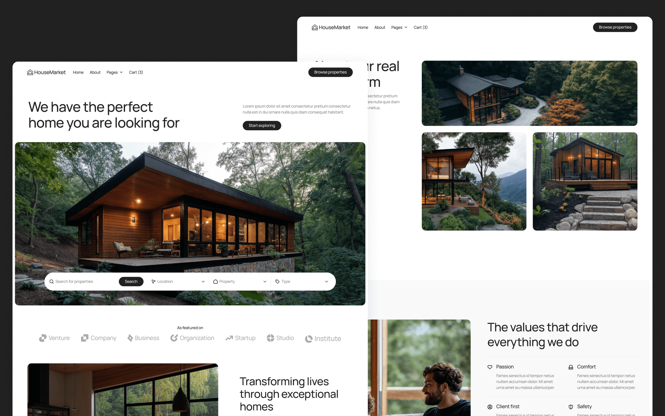 HouseMarket Template para Webflow
