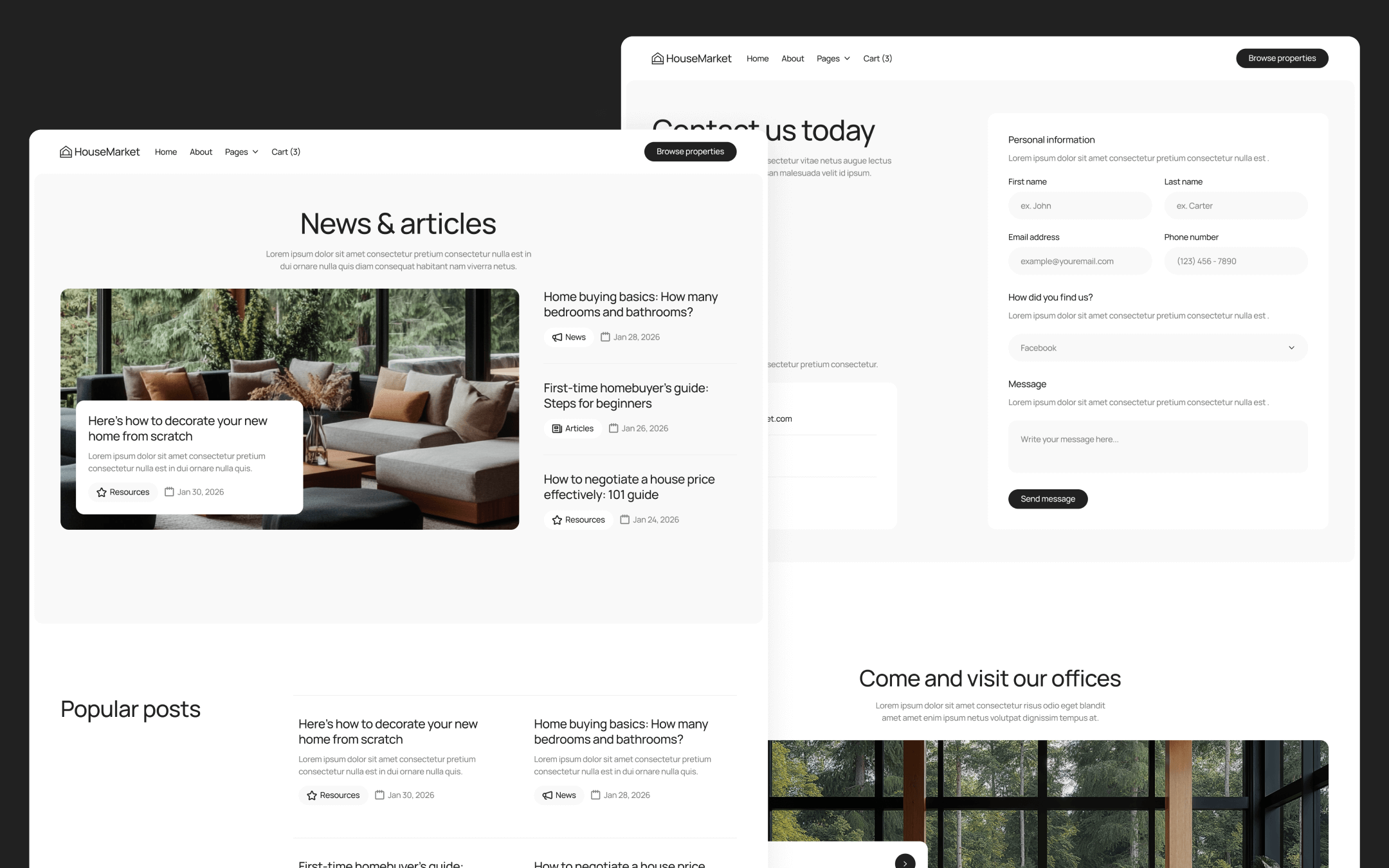 HouseMarket Template para Webflow