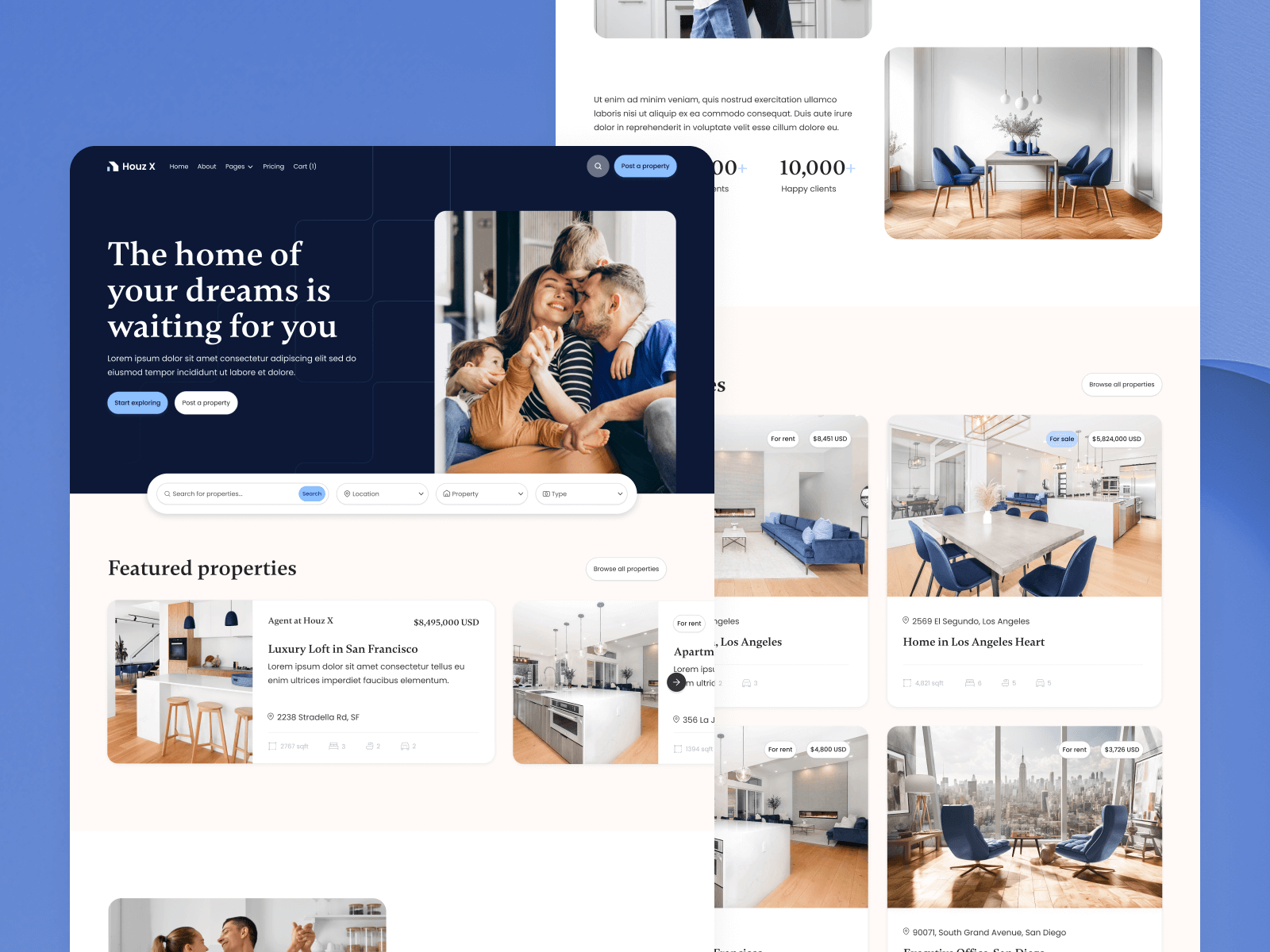 Plantilla de Inmuebles para Webflow