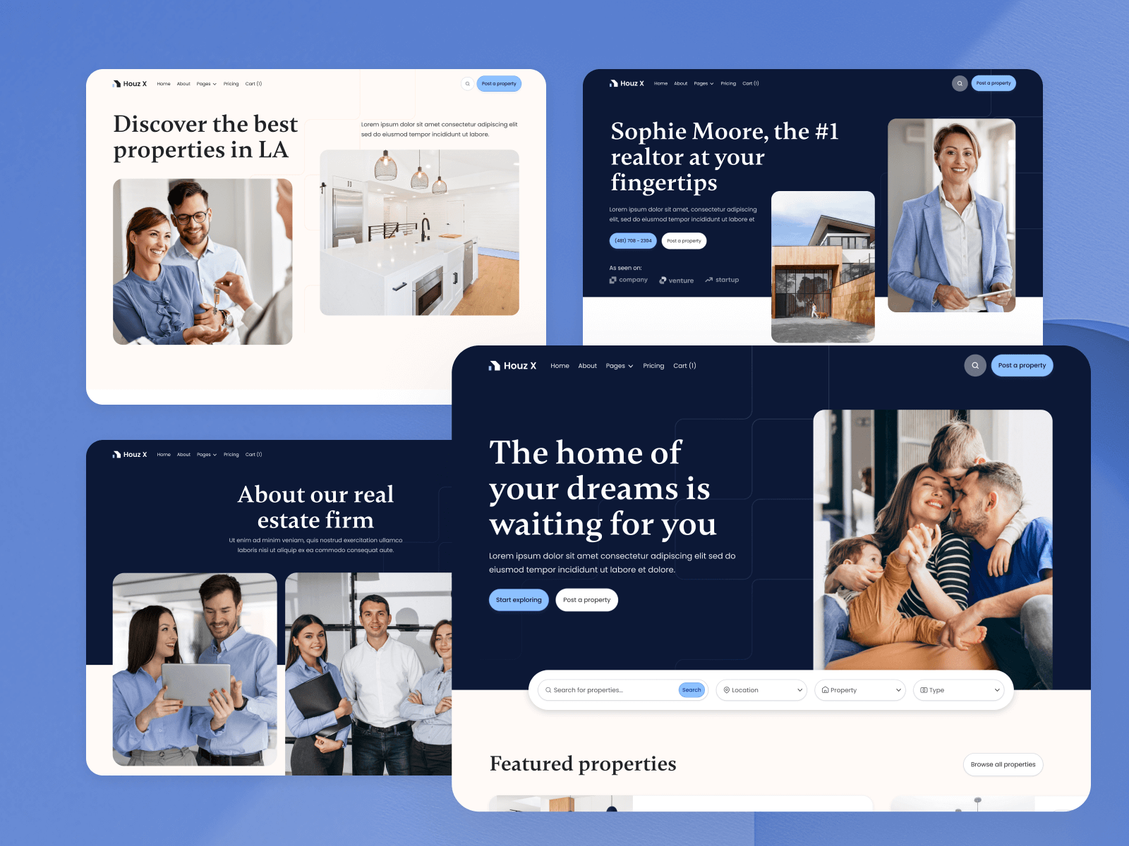 Plantilla de Venta de Casas para Sitio Web en Webflow