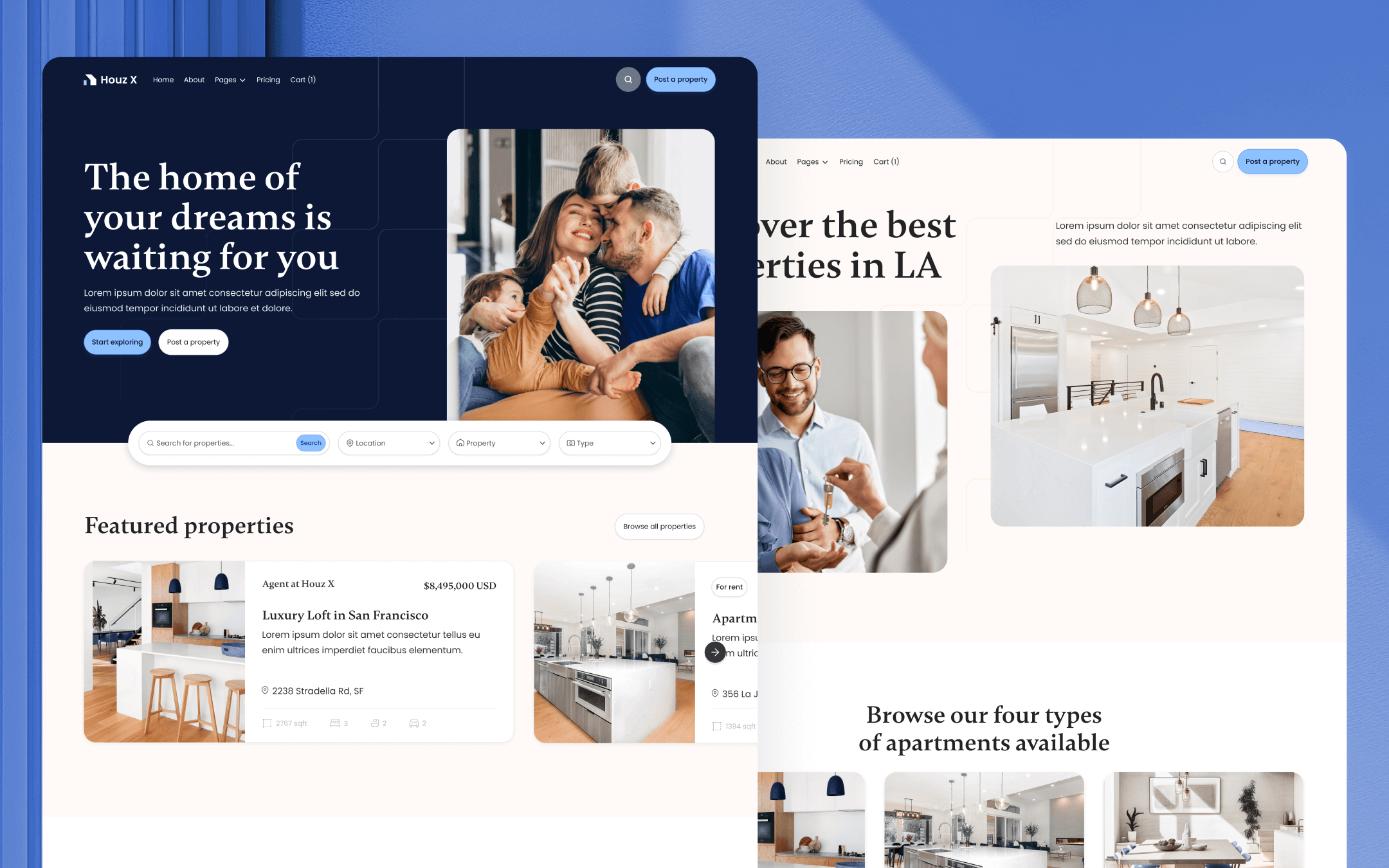 Houz X Template para Webflow