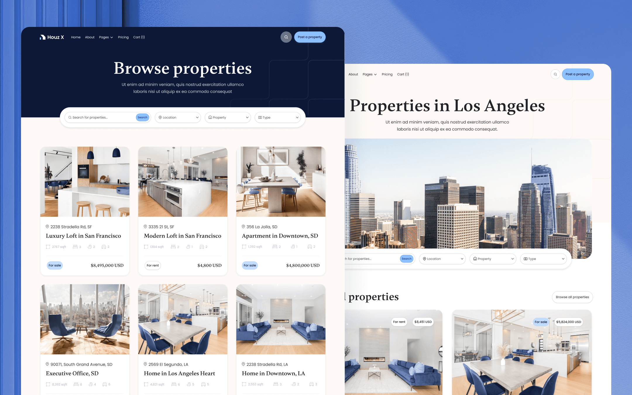 Houz X Template para Webflow