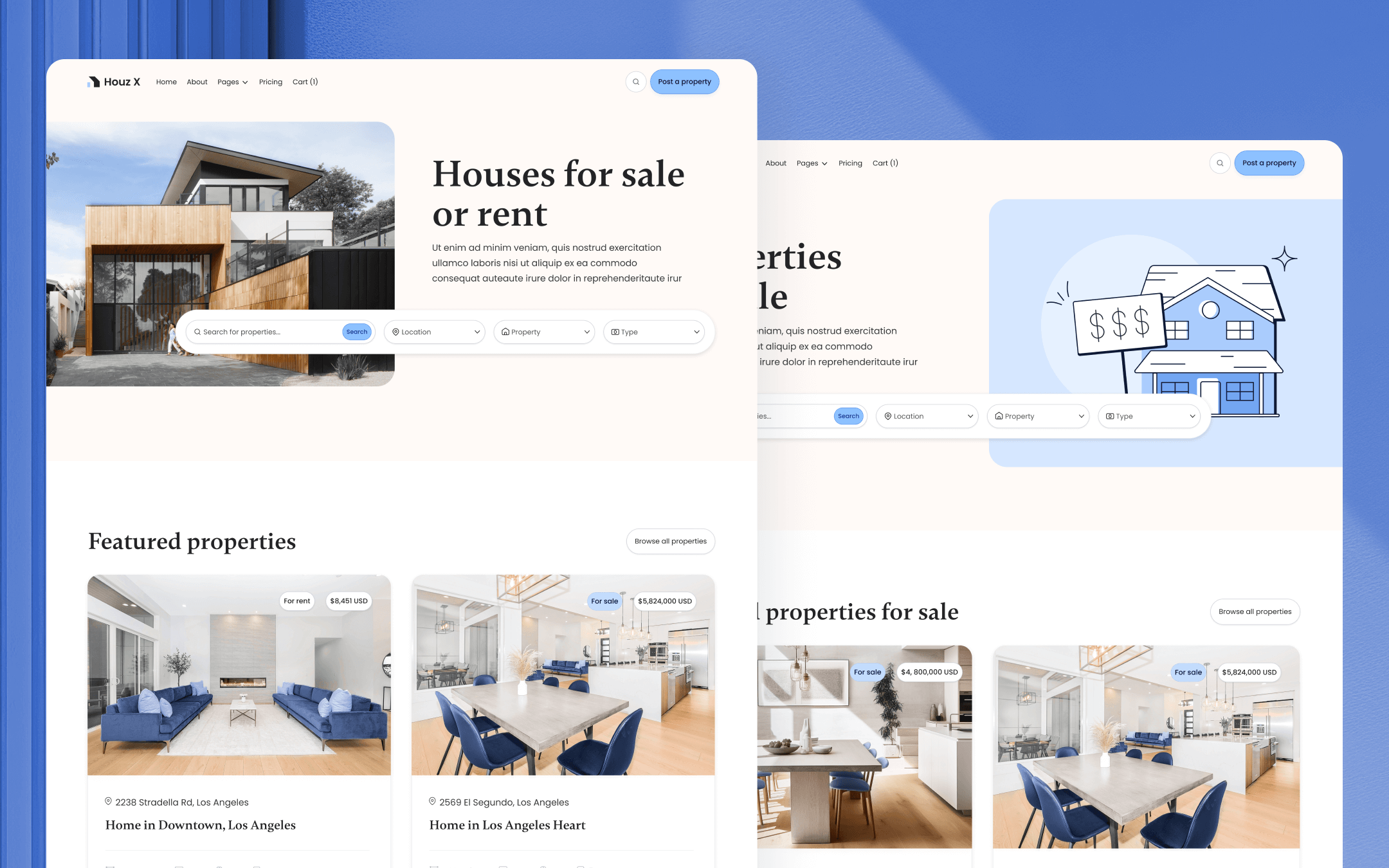 Houz X Template para Webflow