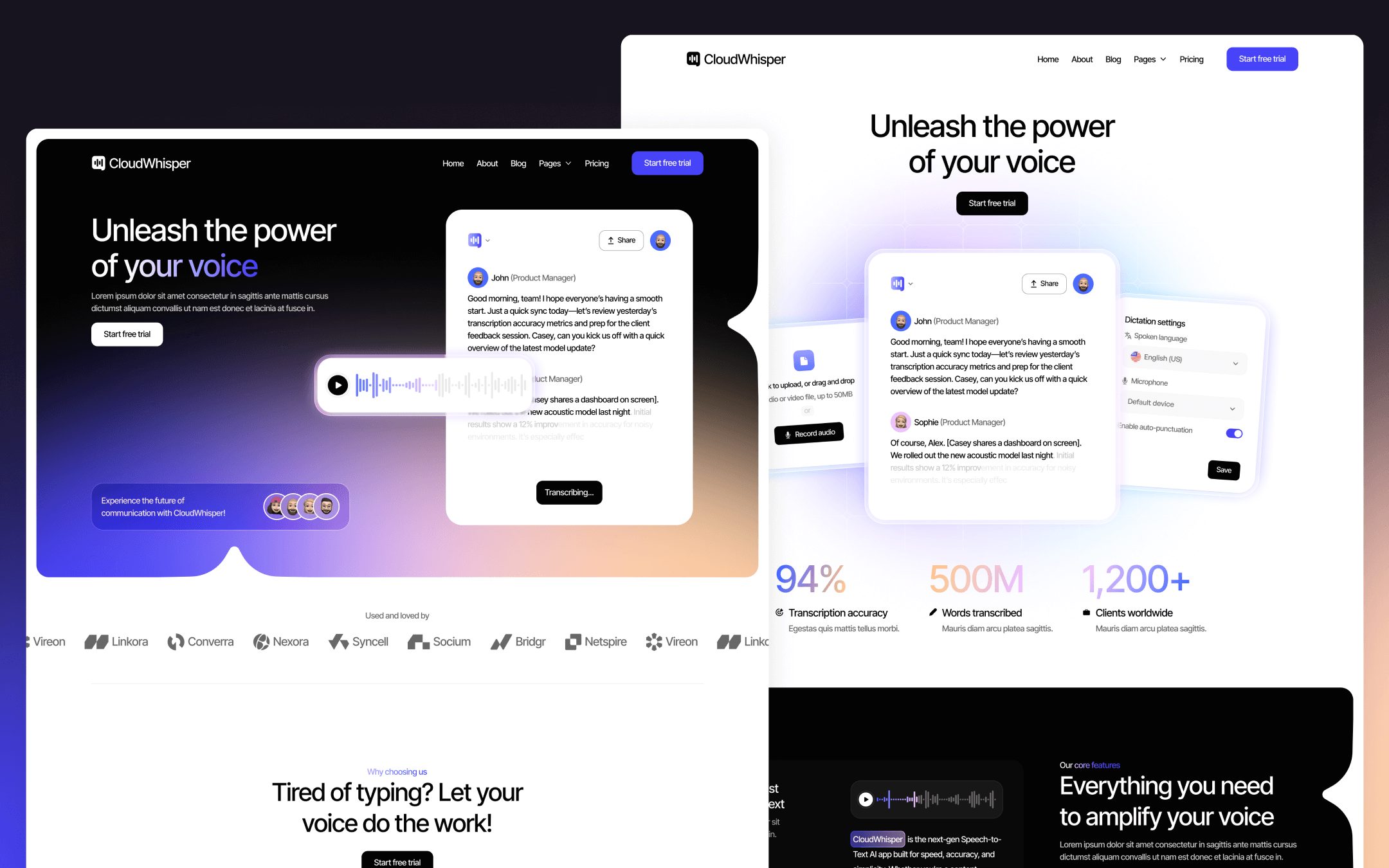 CloudWhisper Template para Webflow
