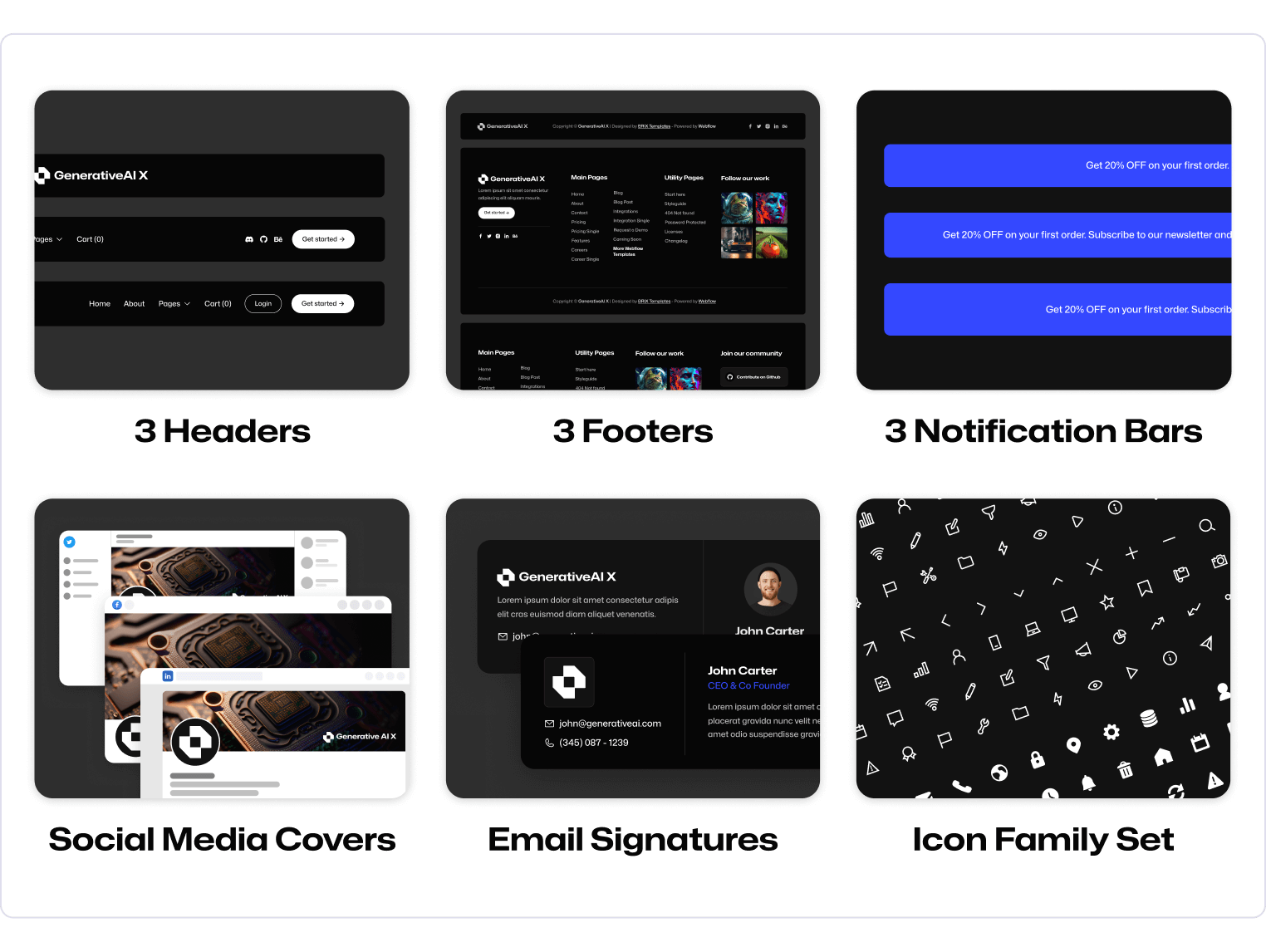 GenerativeAI X - Artificial Intelligence Webflow Template Benefits