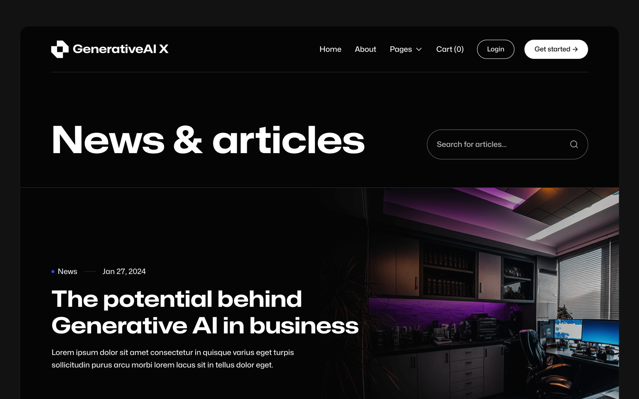 GenerativeAI Template para Webflow