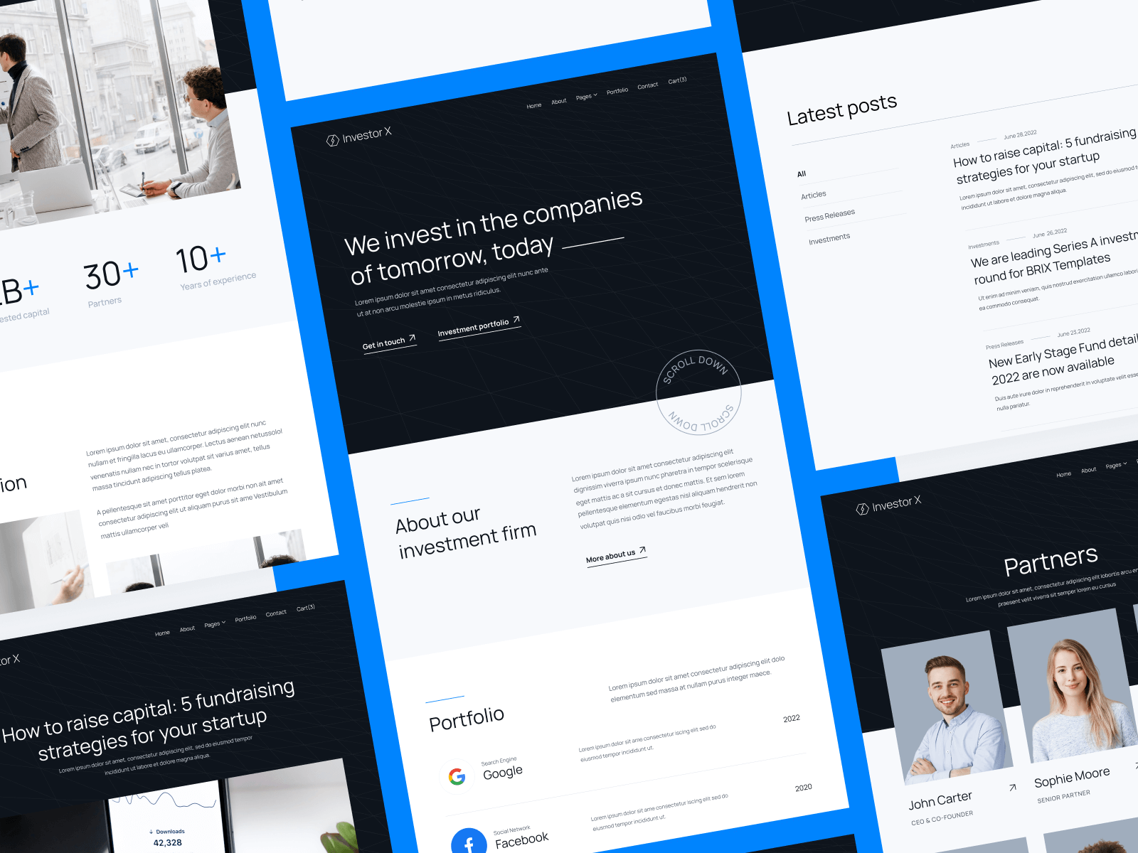 Plantilla para Webflow de Inversionistas