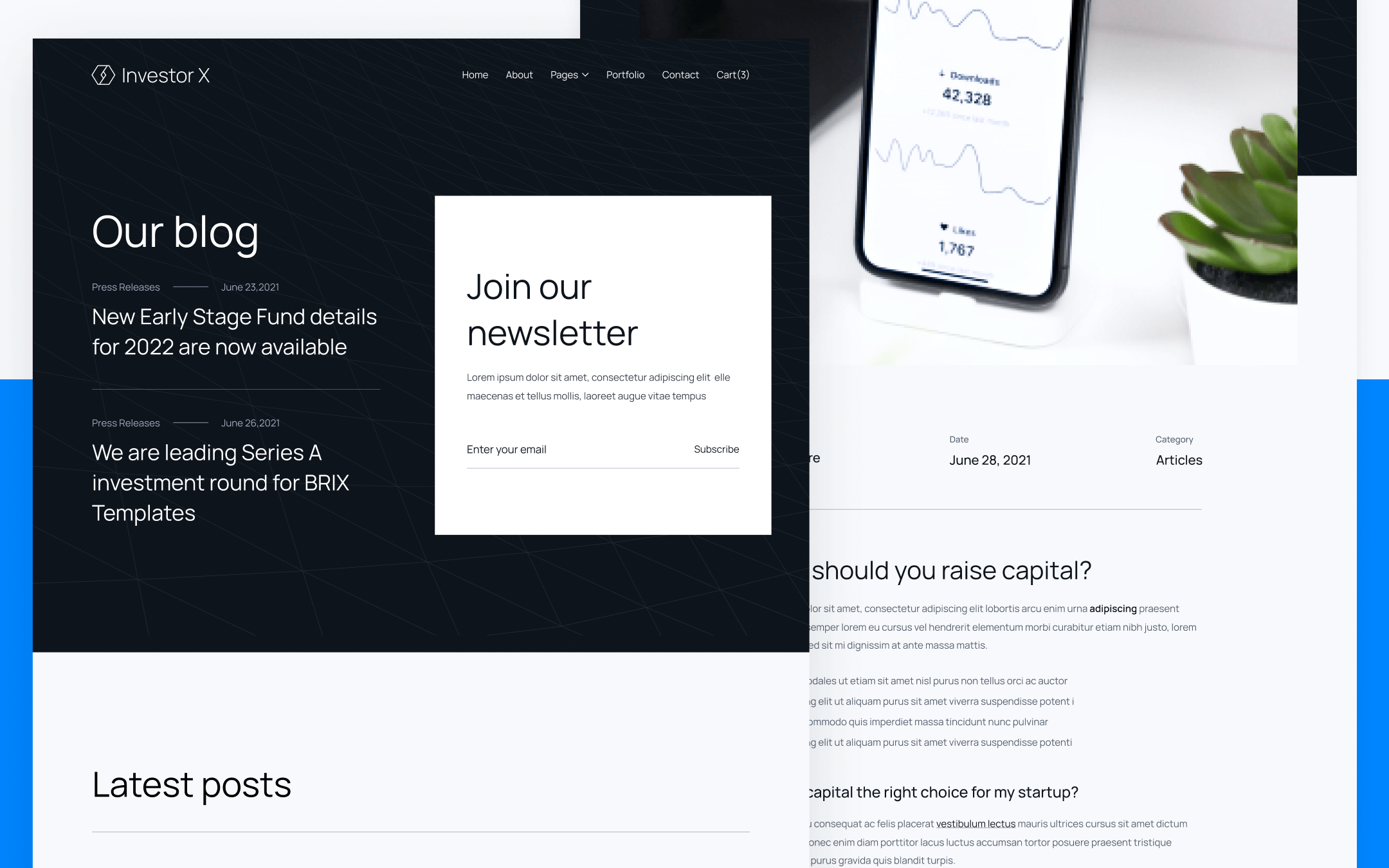 Investor X Template para Webflow