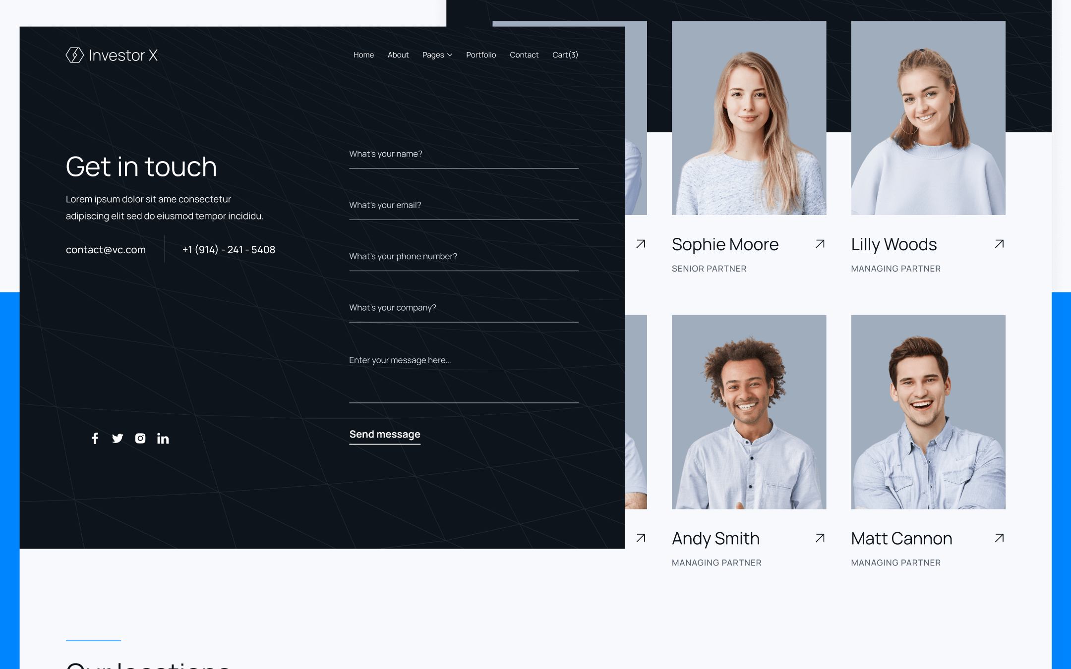 Investor X Template para Webflow