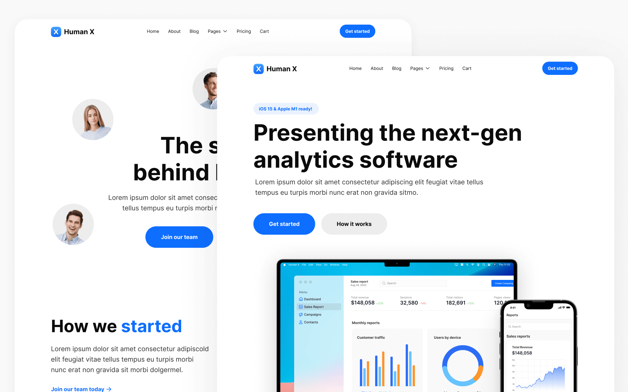 Plantilla de iOS para Webflow
