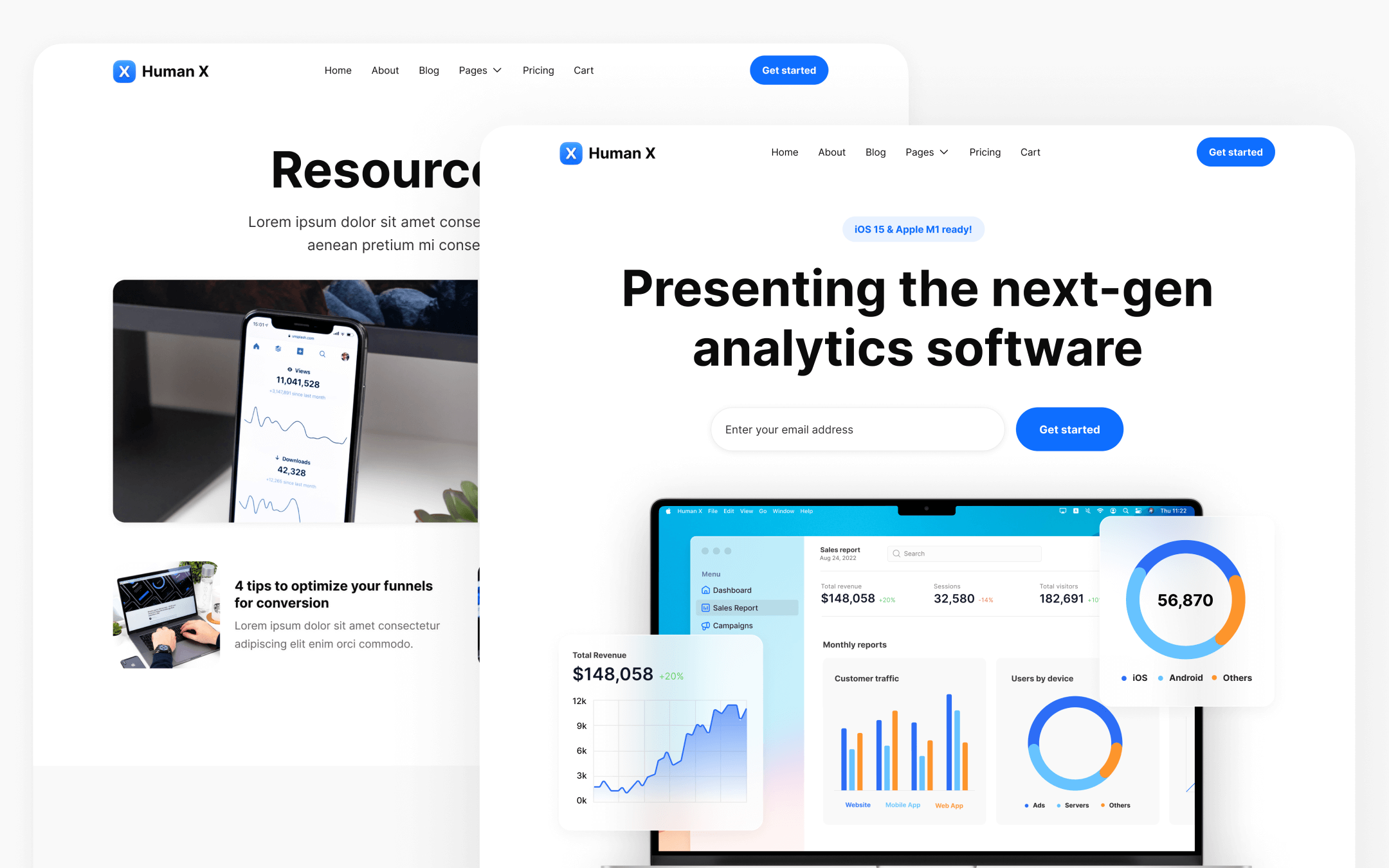 Human X Template para Webflow