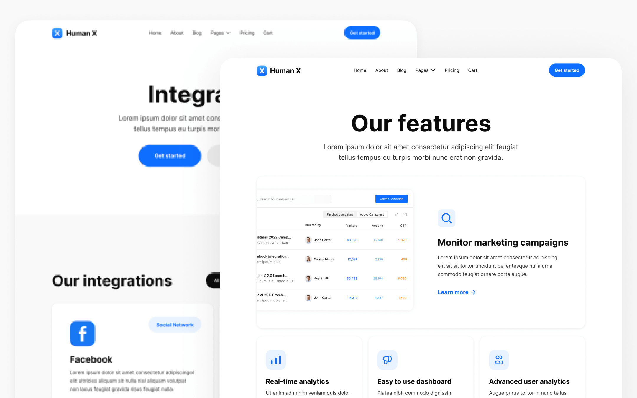Human X Template para Webflow
