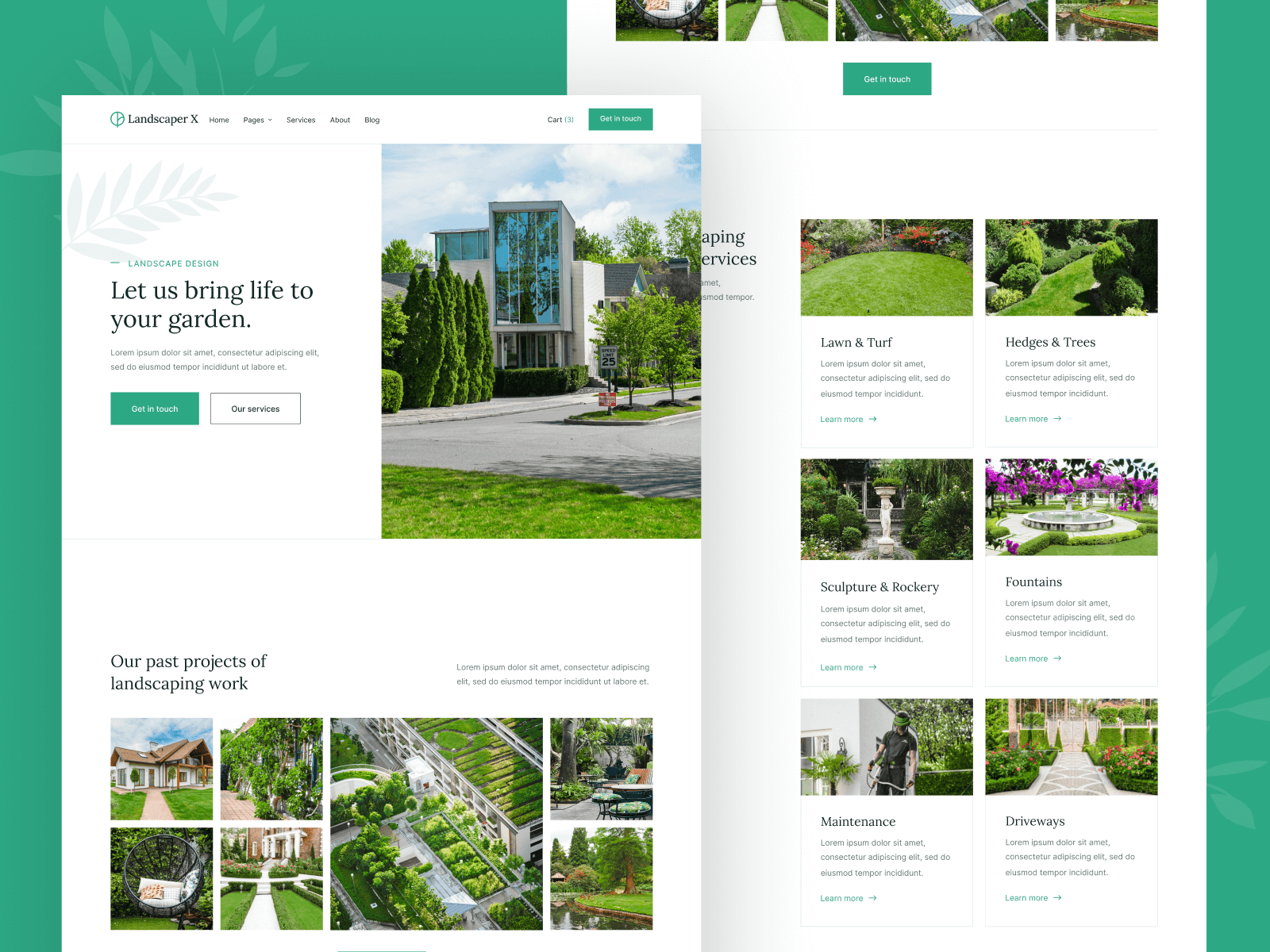 Template de Paisajista para Webflow