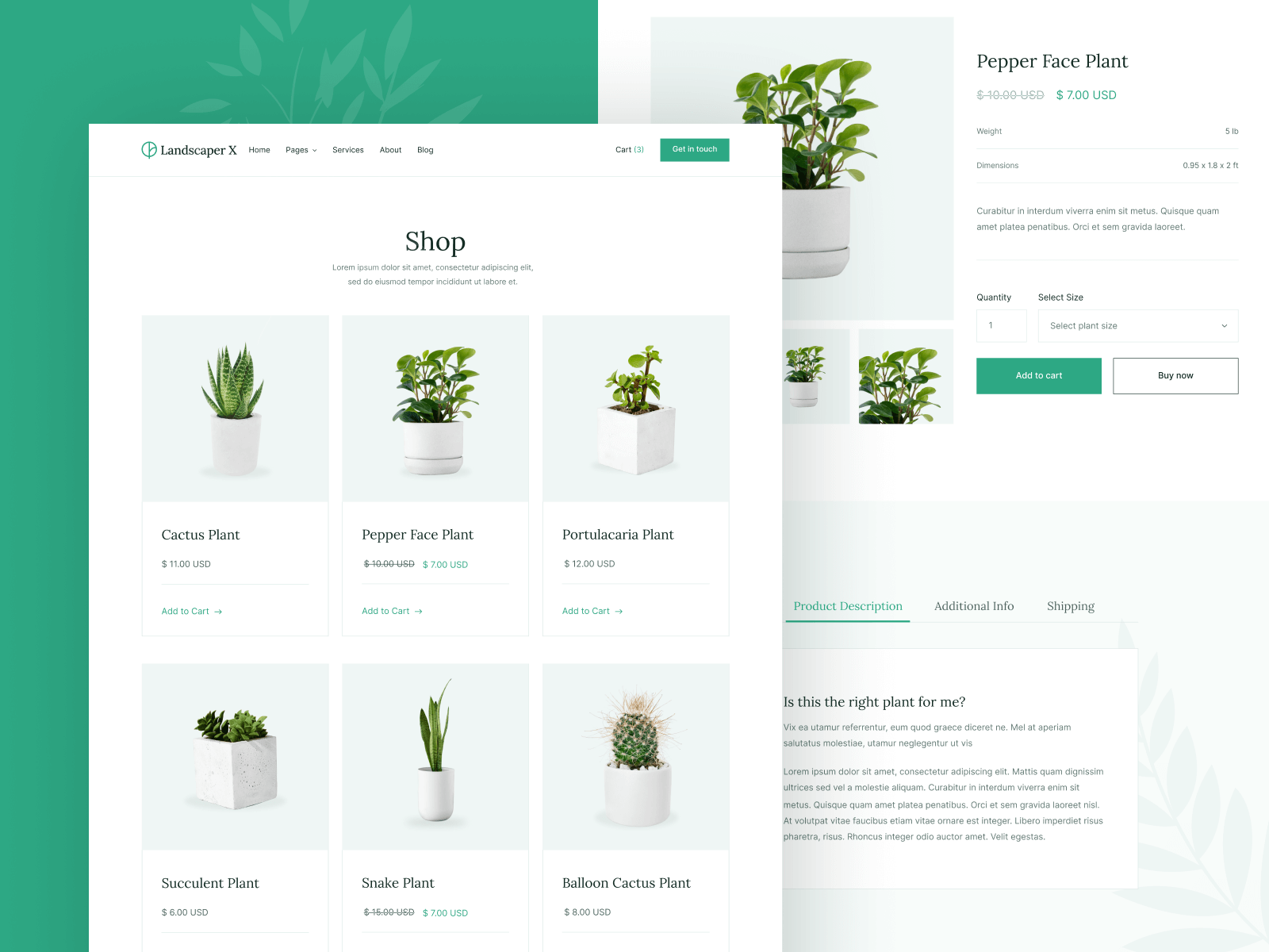 Plantilla de Paisajista para Webflow