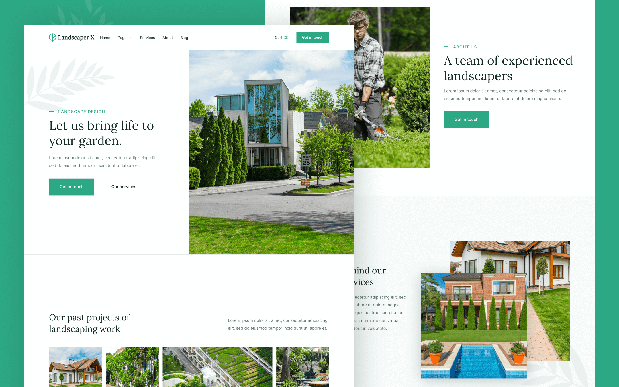Plantilla de Jardinero para Webflow