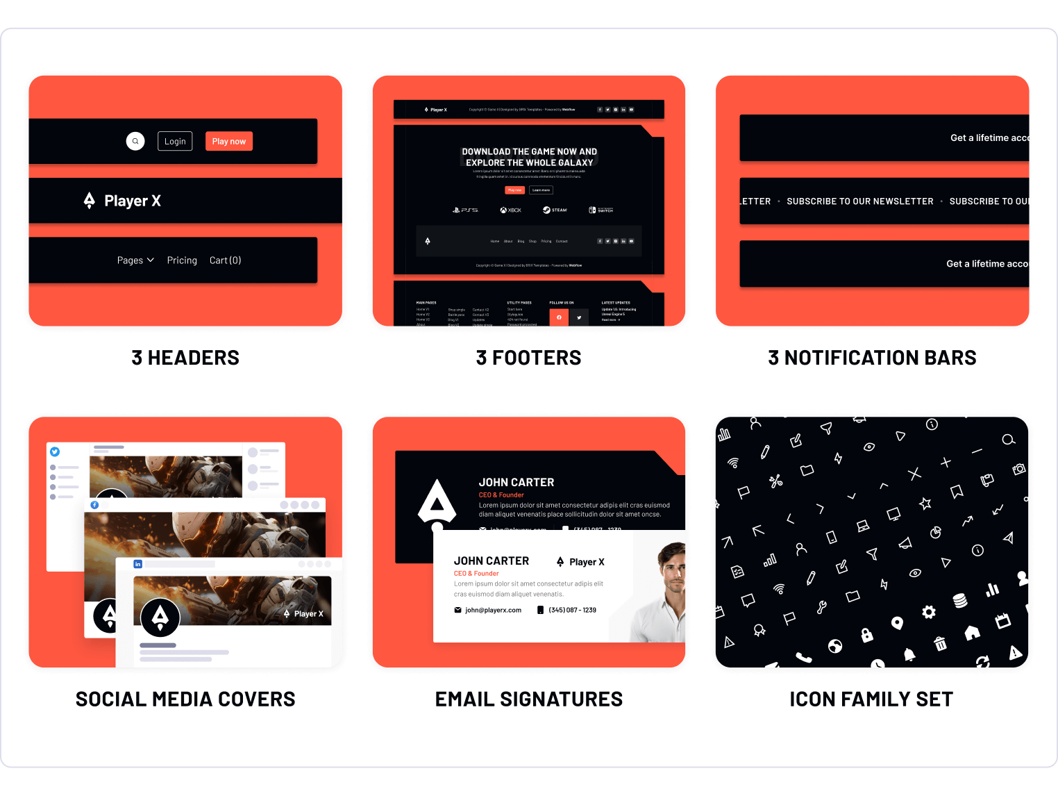 Player X - Video Game Webflow Template Benefits