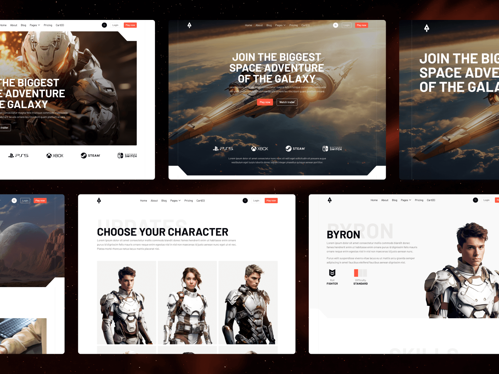 Plantilla para Webflow de Juego de Consola