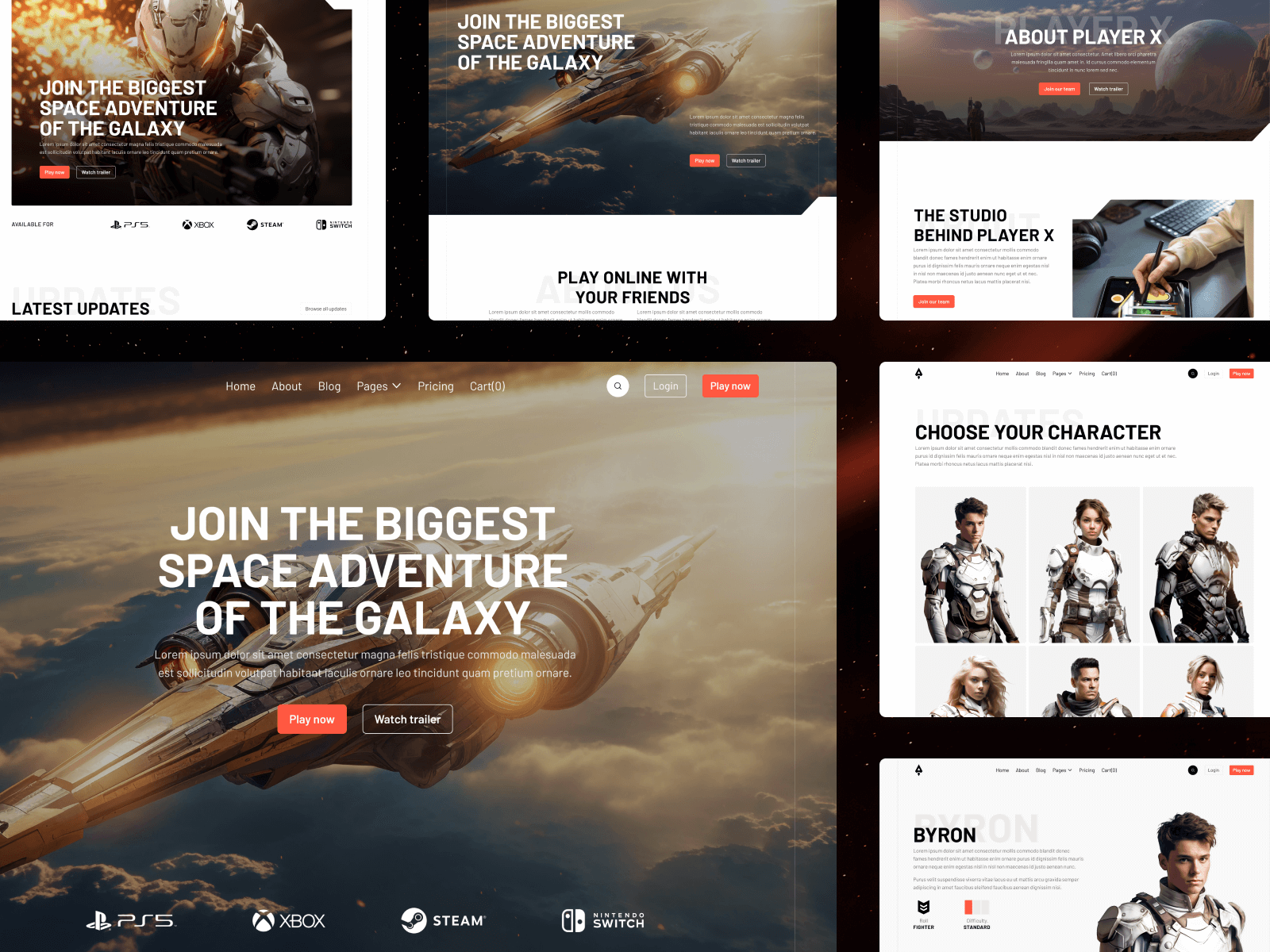 Plantilla de Videojuego para Sitio Web en Webflow