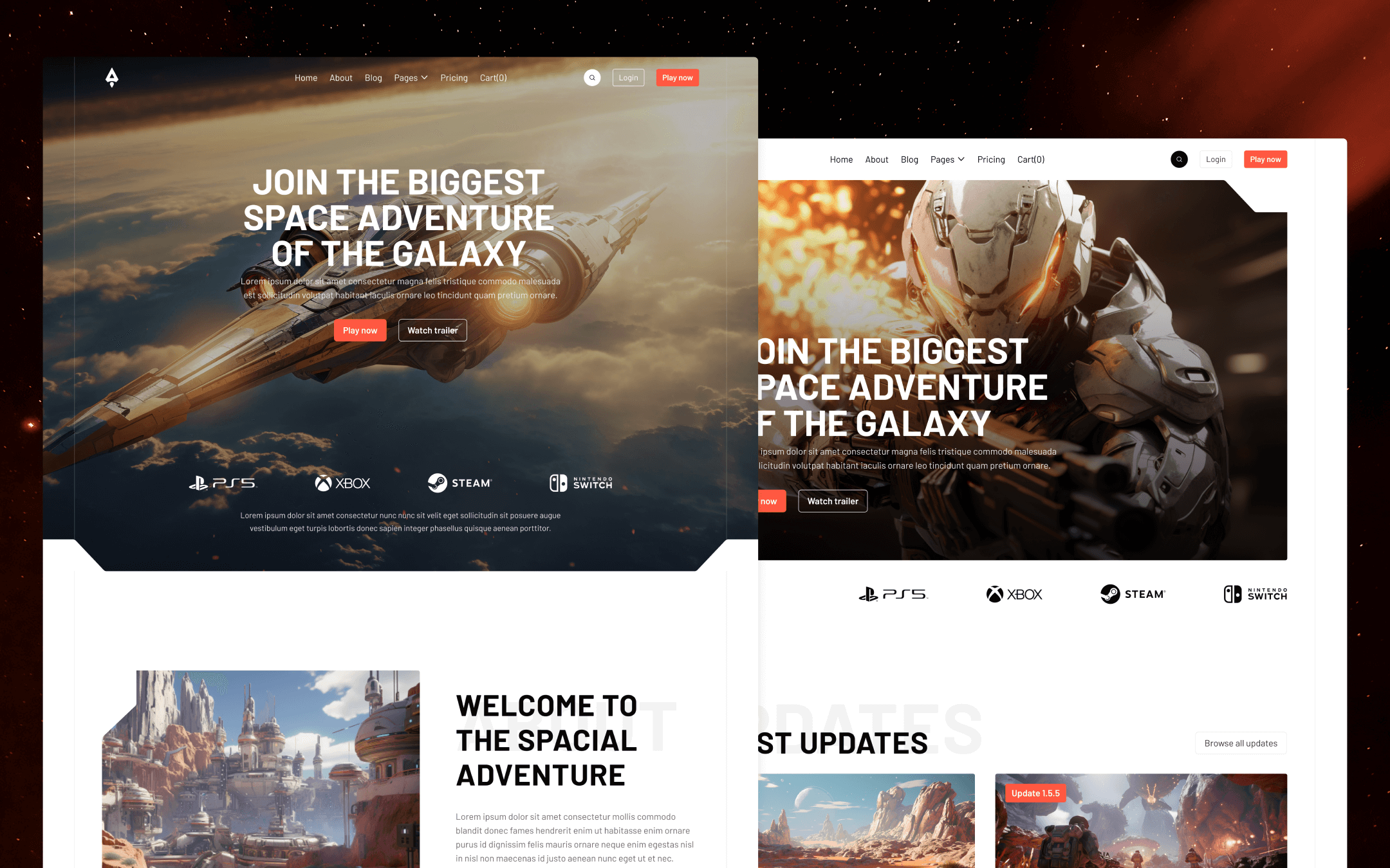 Player X Template para Webflow