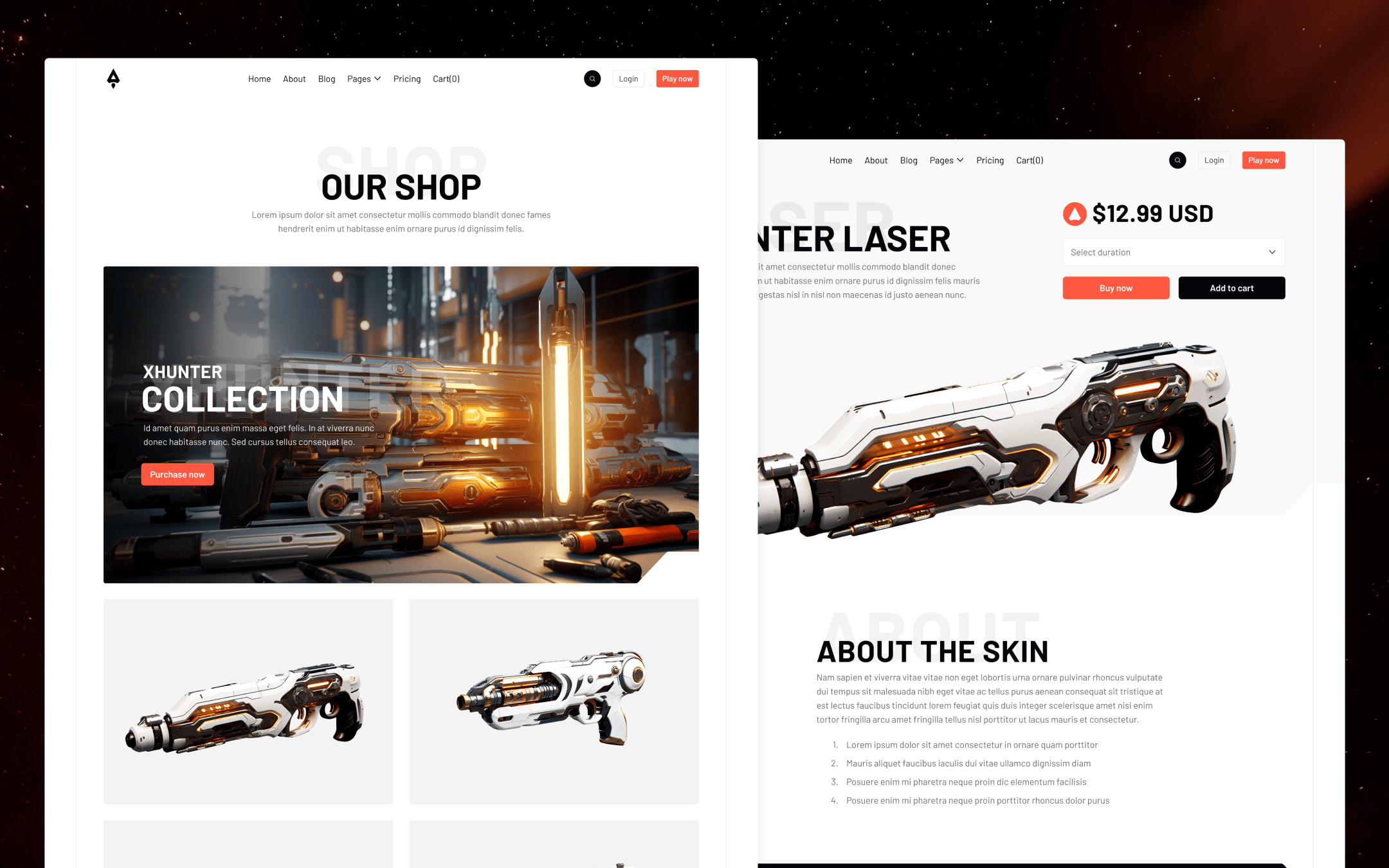 Player X Template para Webflow
