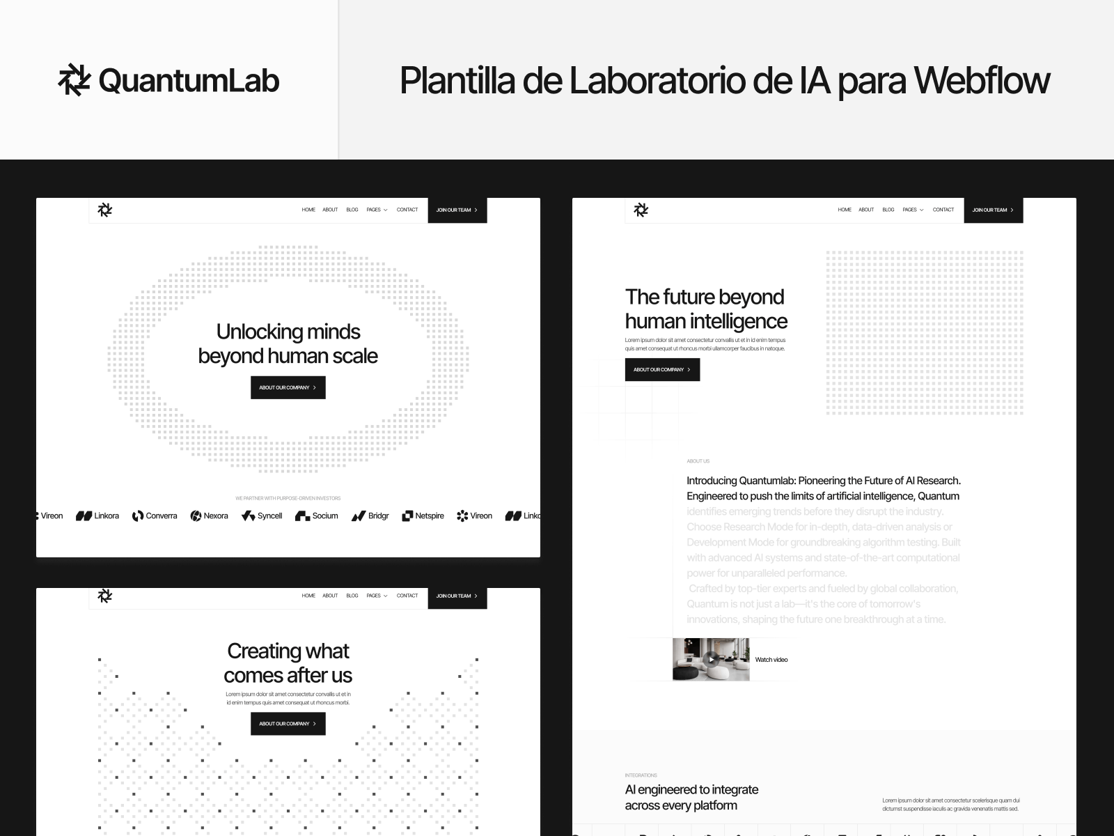 Plantilla de Laboratorio de IA para Webflow