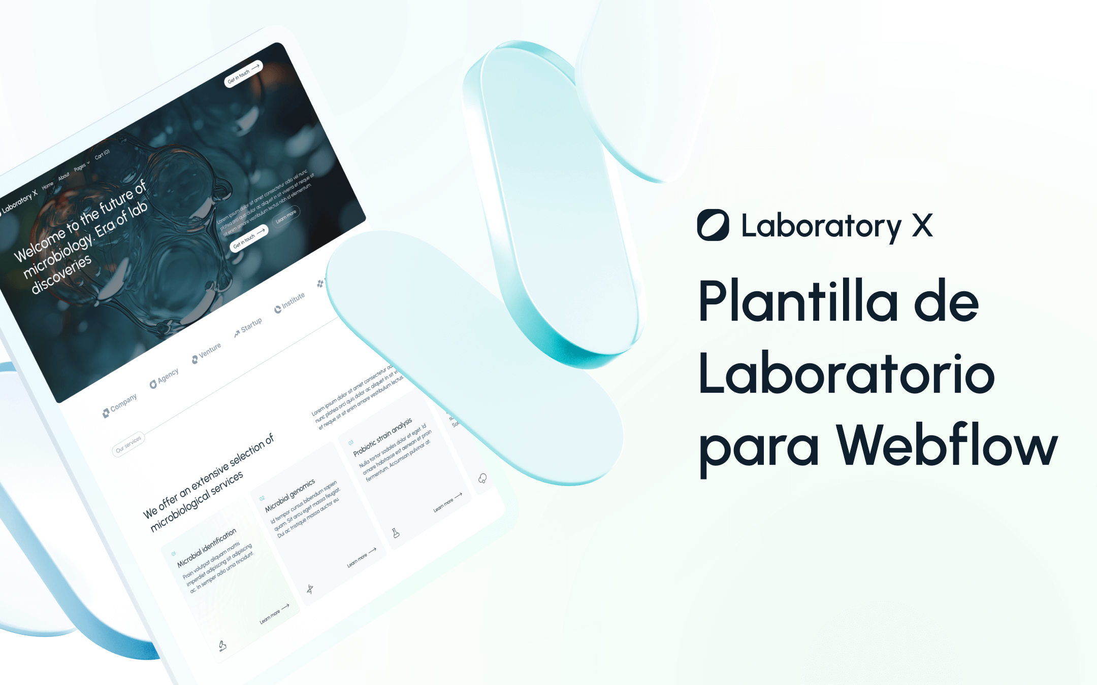 Plantilla de Laboratorio para Webflow