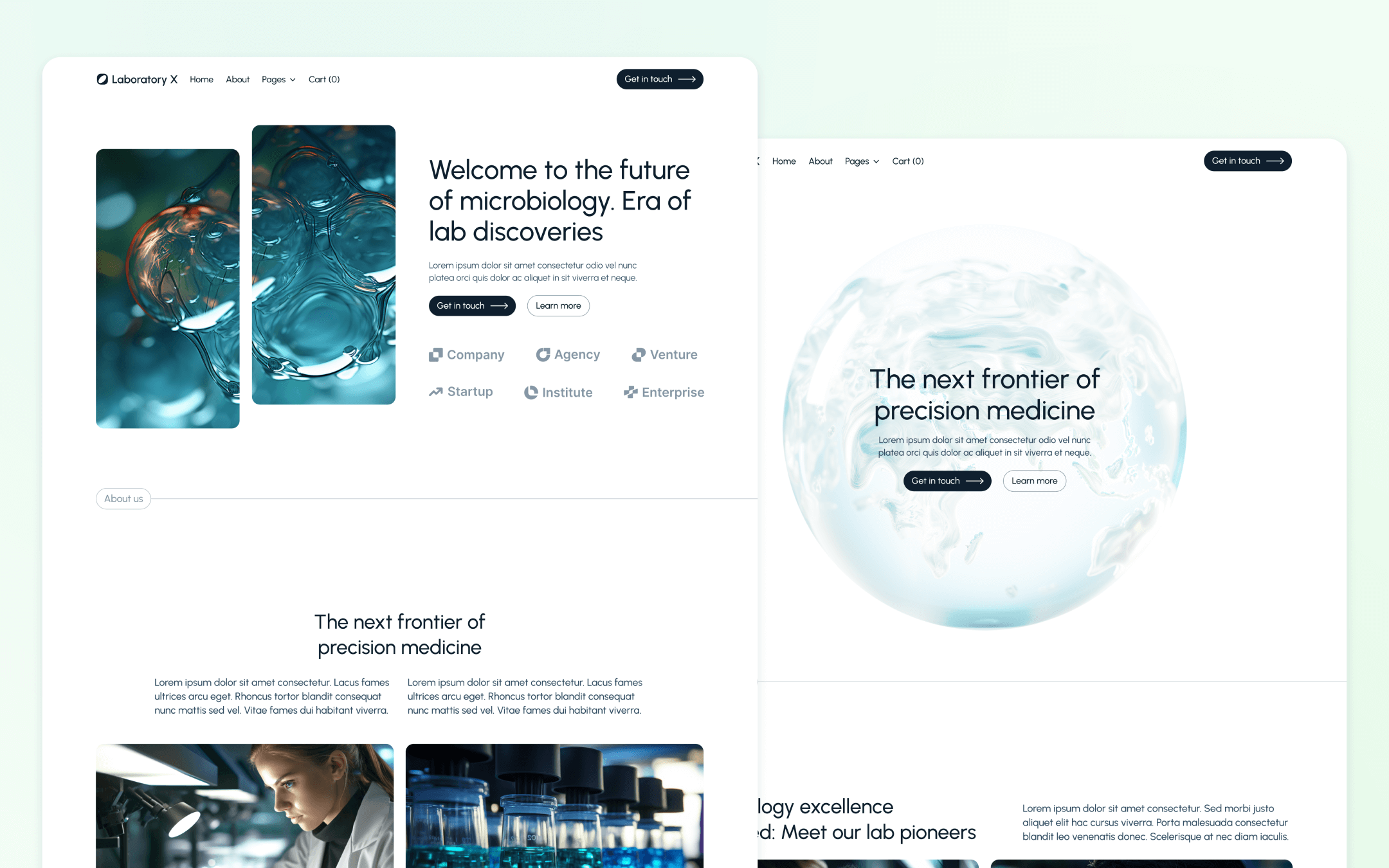 Laboratory X Template para Webflow