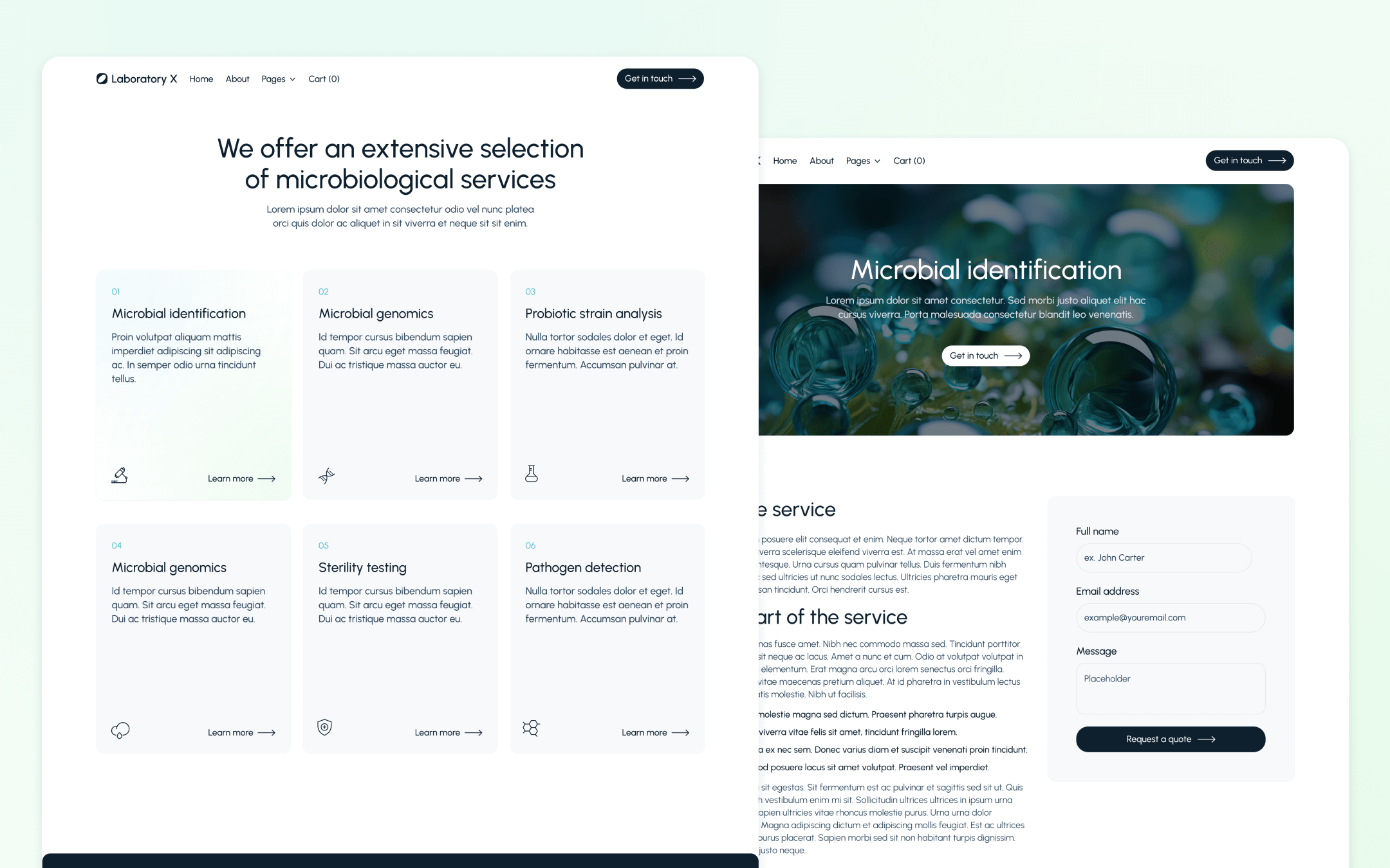 Laboratory X Template para Webflow