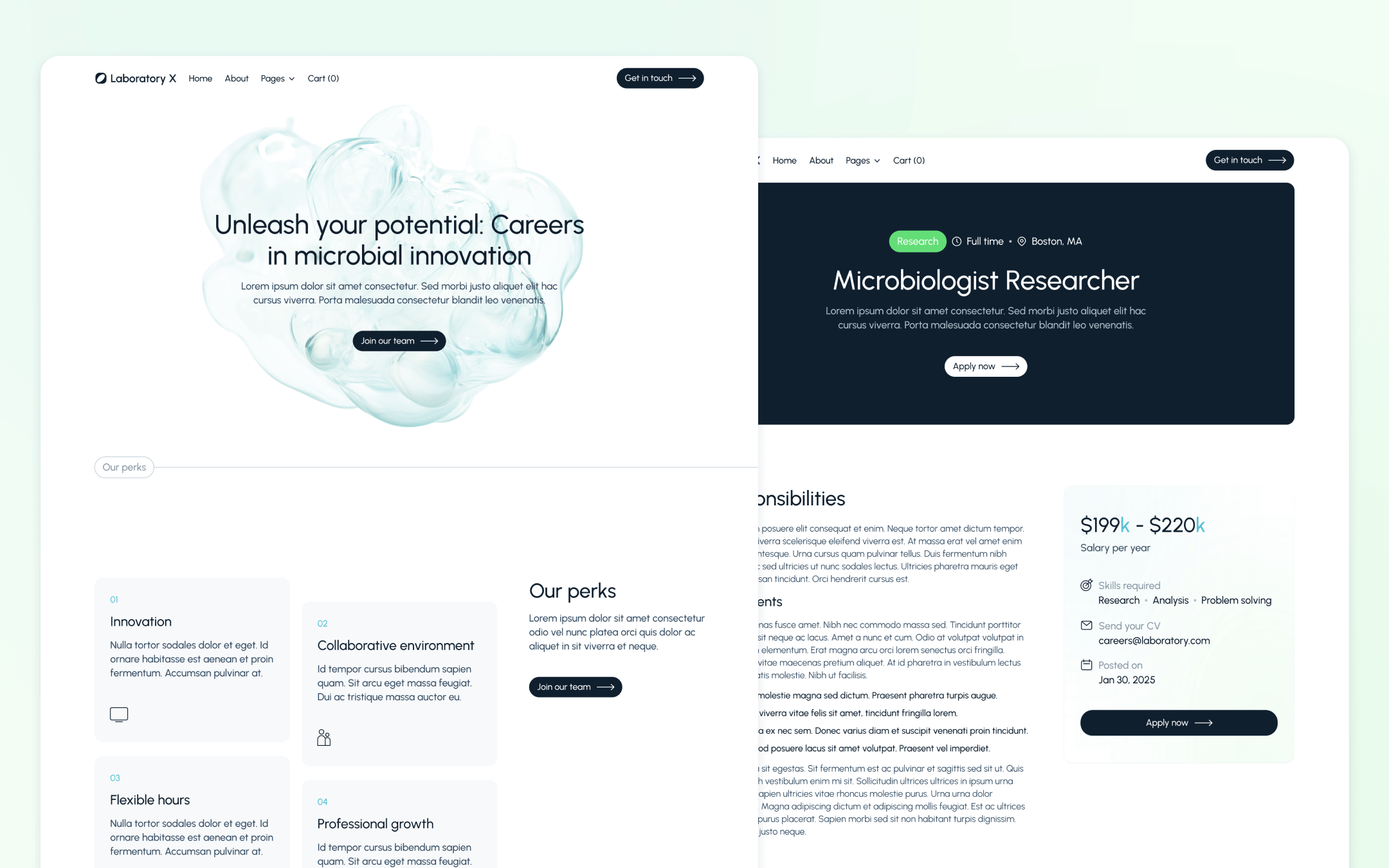 Laboratory X Template para Webflow