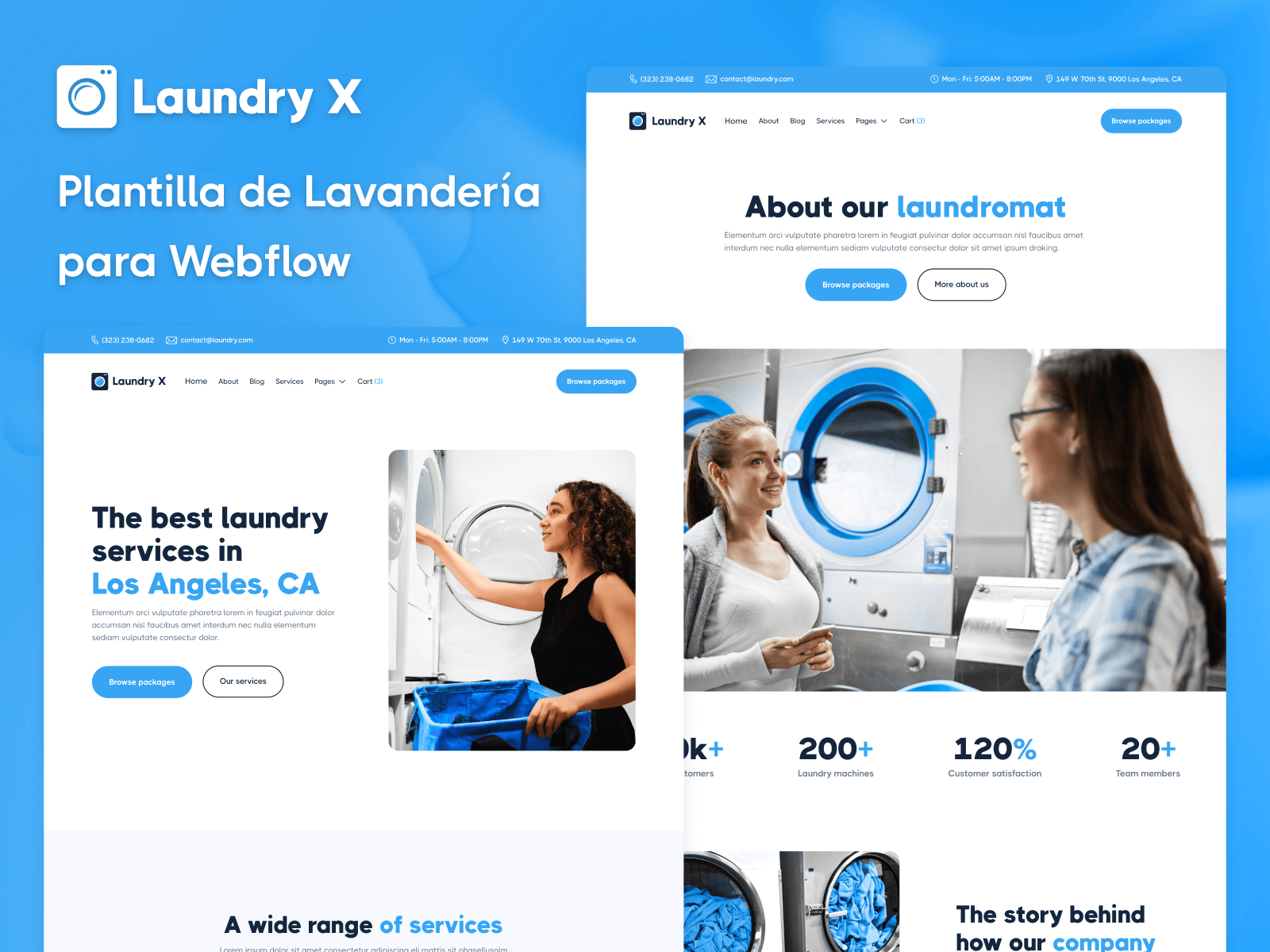 Plantilla de Lavandería para Webflow