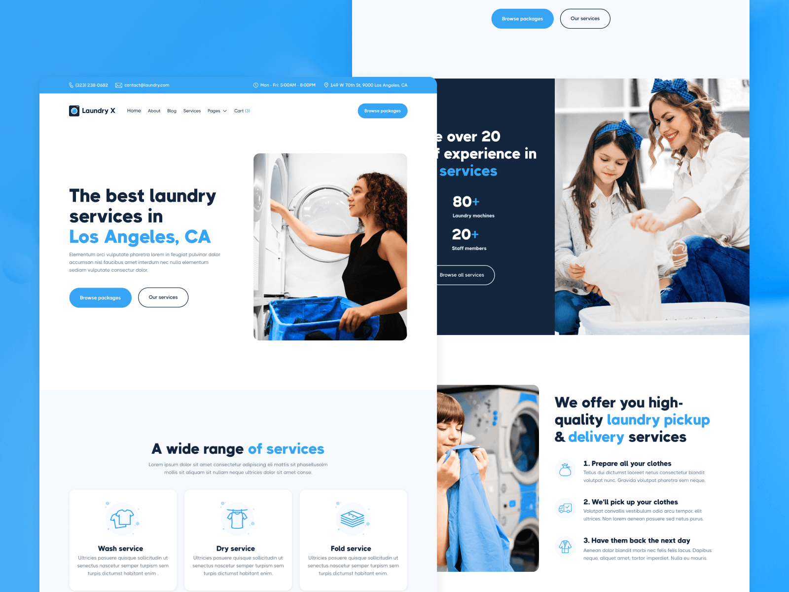 Template de Servicio de Lavado para Webflow