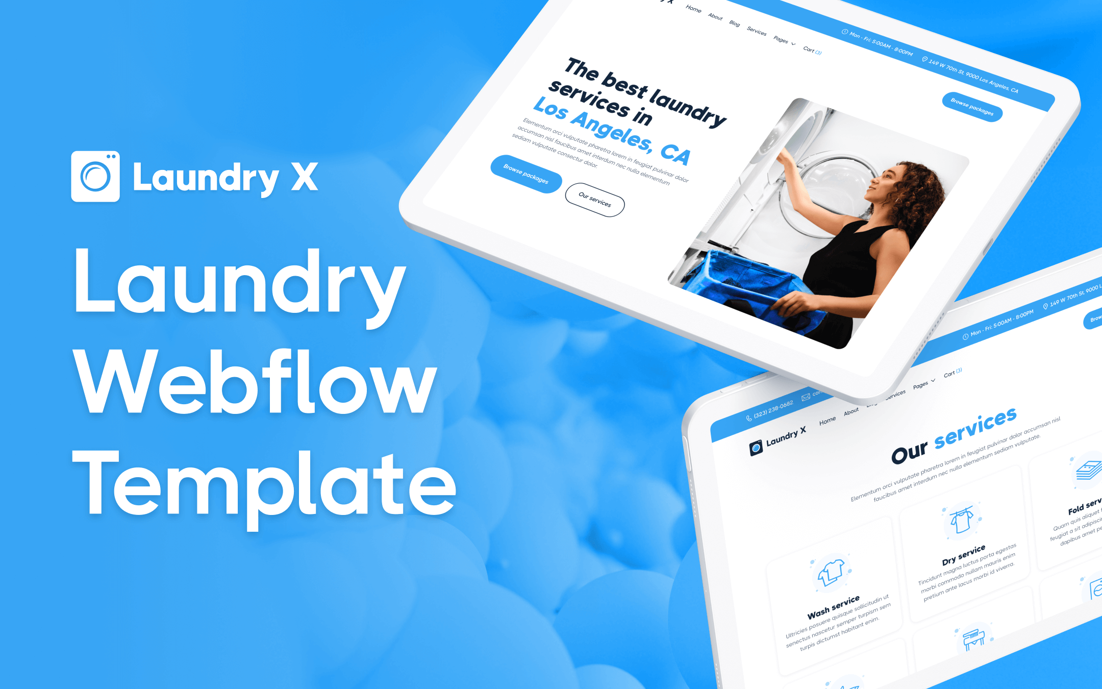 Plantilla de Lavandería para Webflow
