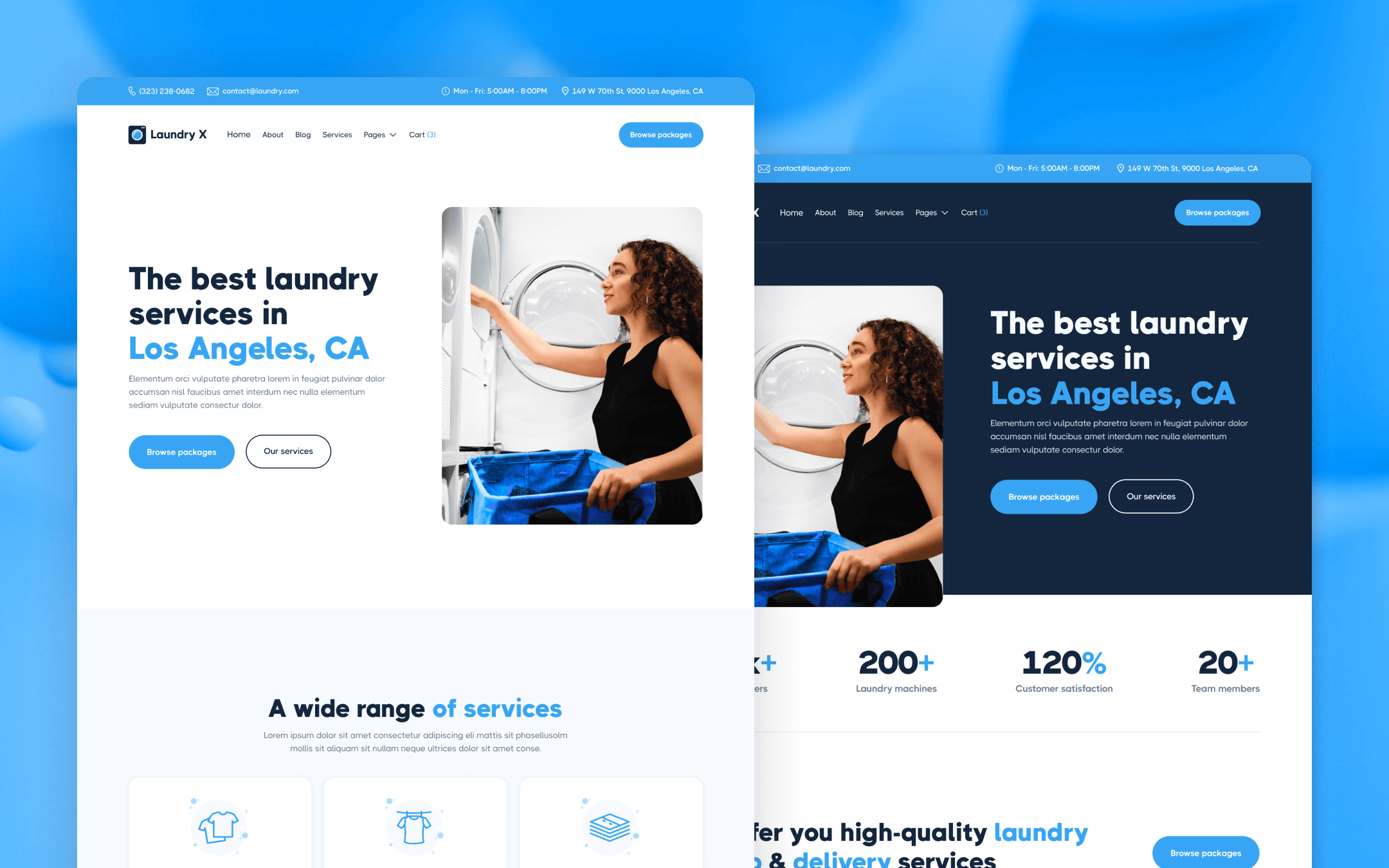 Laundry X Template para Webflow