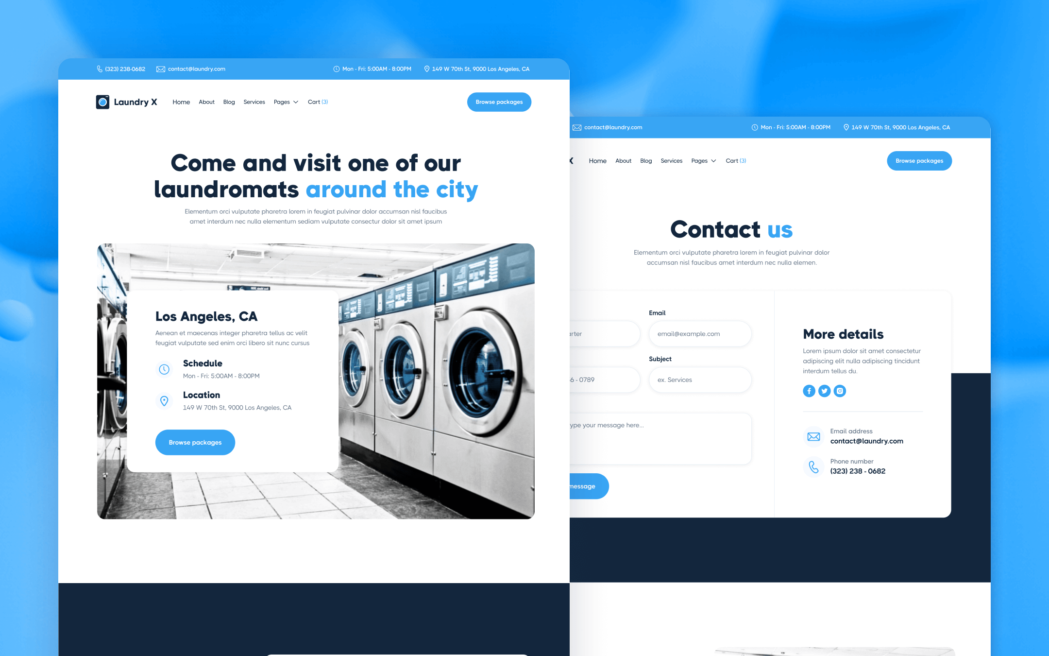 Laundry X Template para Webflow