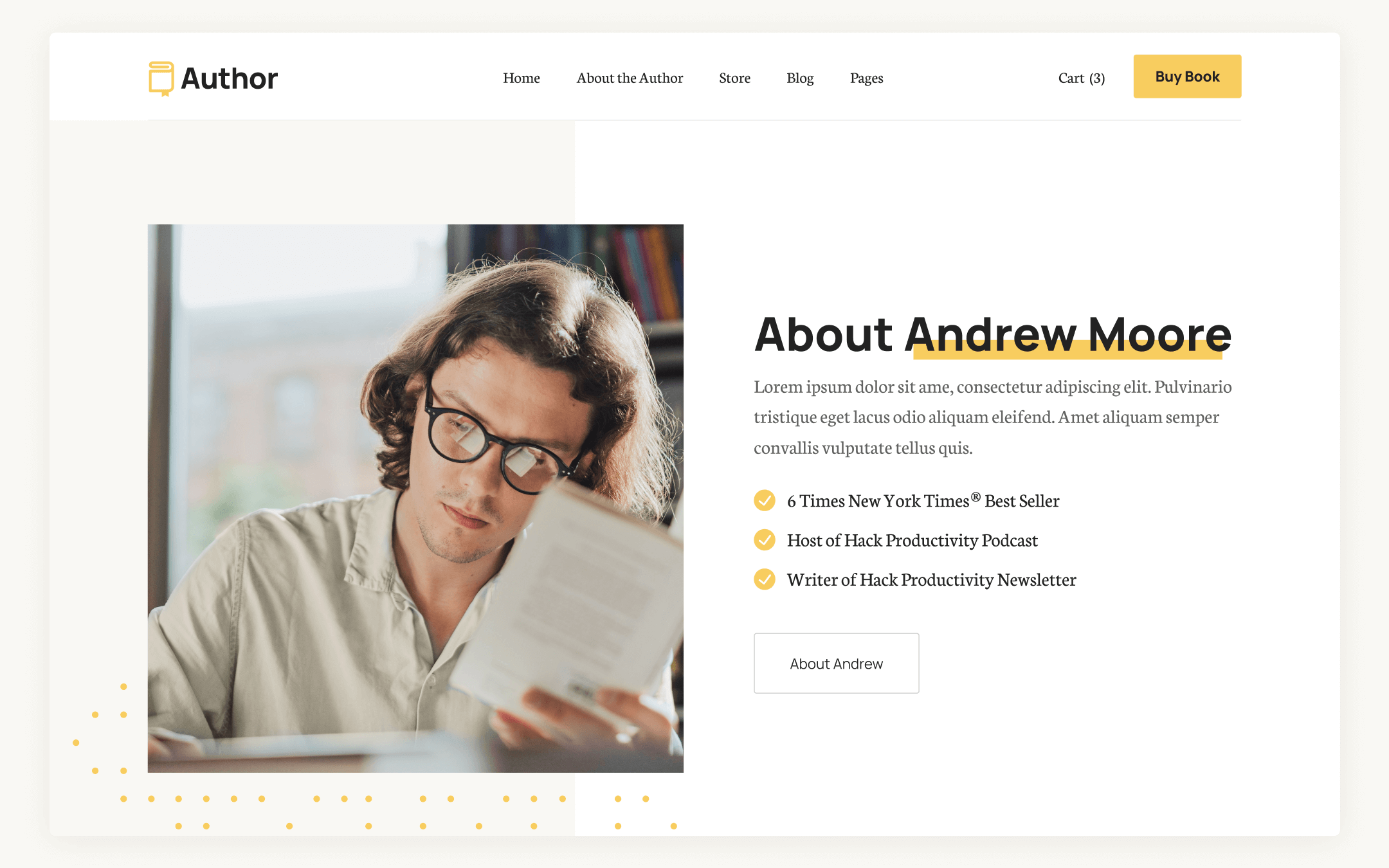 Author Template para Webflow