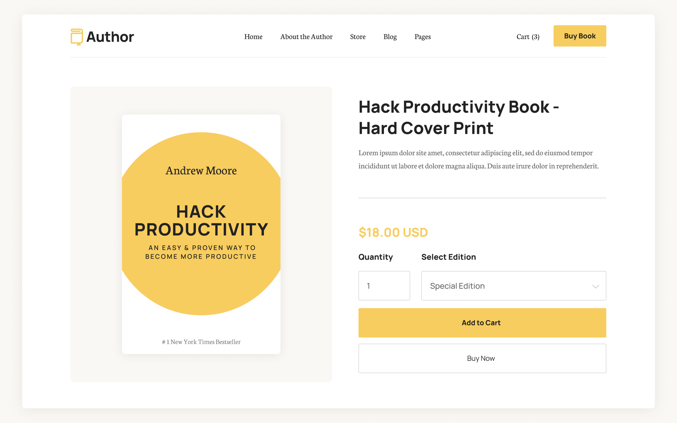 Author Template para Webflow
