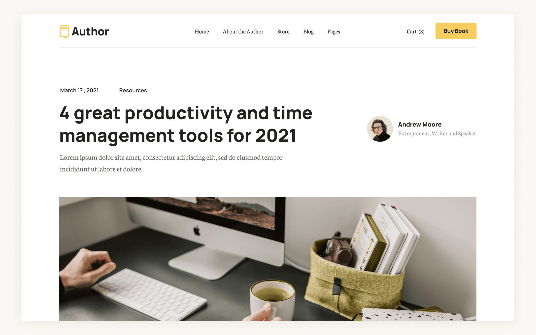 Author Template para Webflow