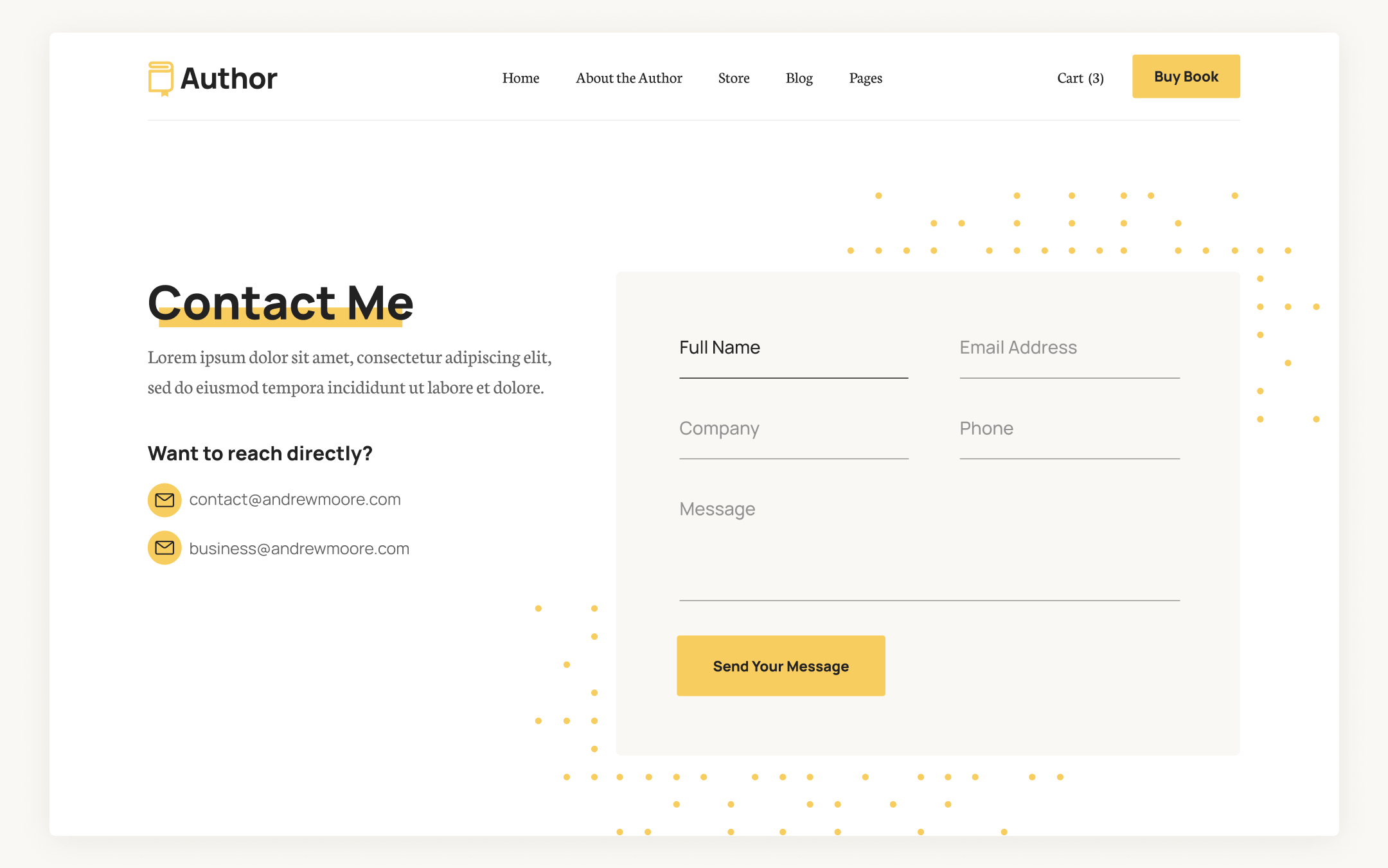 Author Template para Webflow