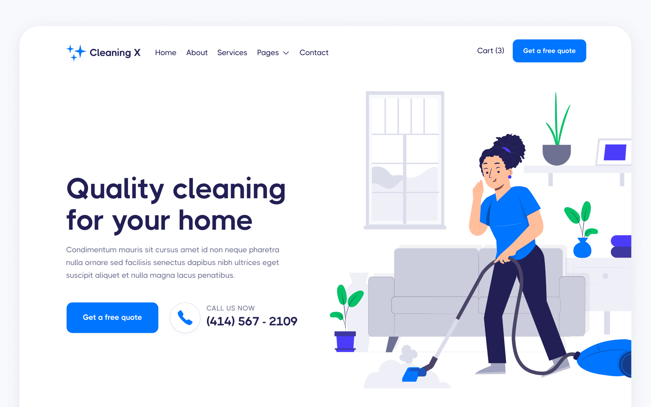 Plantilla de Limpieza para Webflow