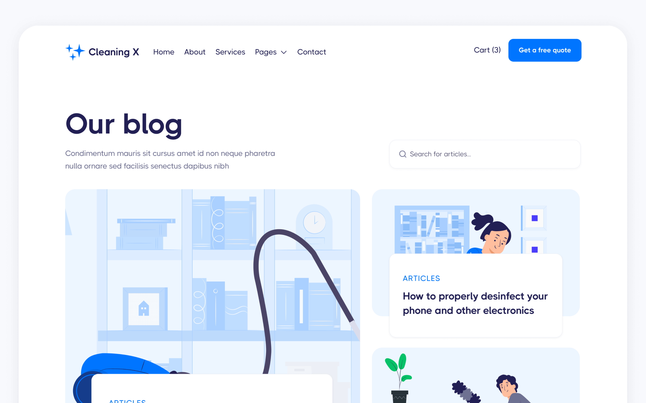 Cleaning X Template para Webflow