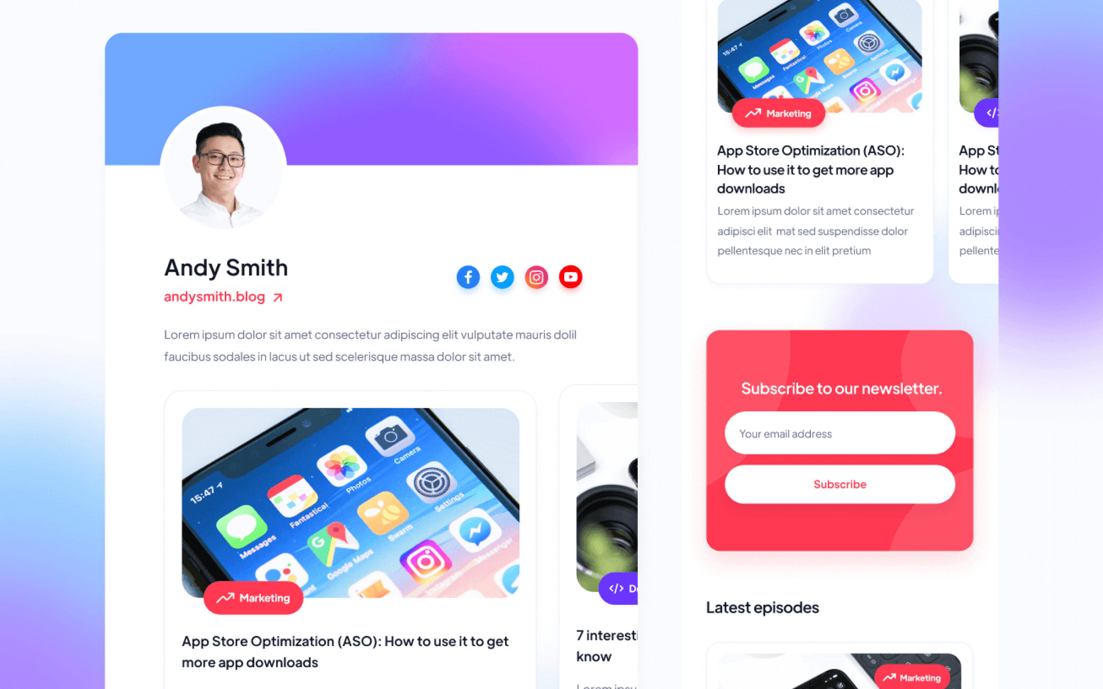 Plantilla de Link de Instagram para Webflow