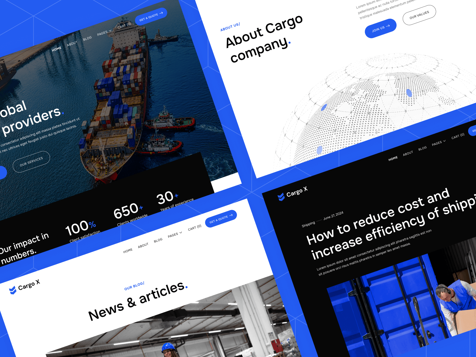 Plantilla para Webflow de Logística