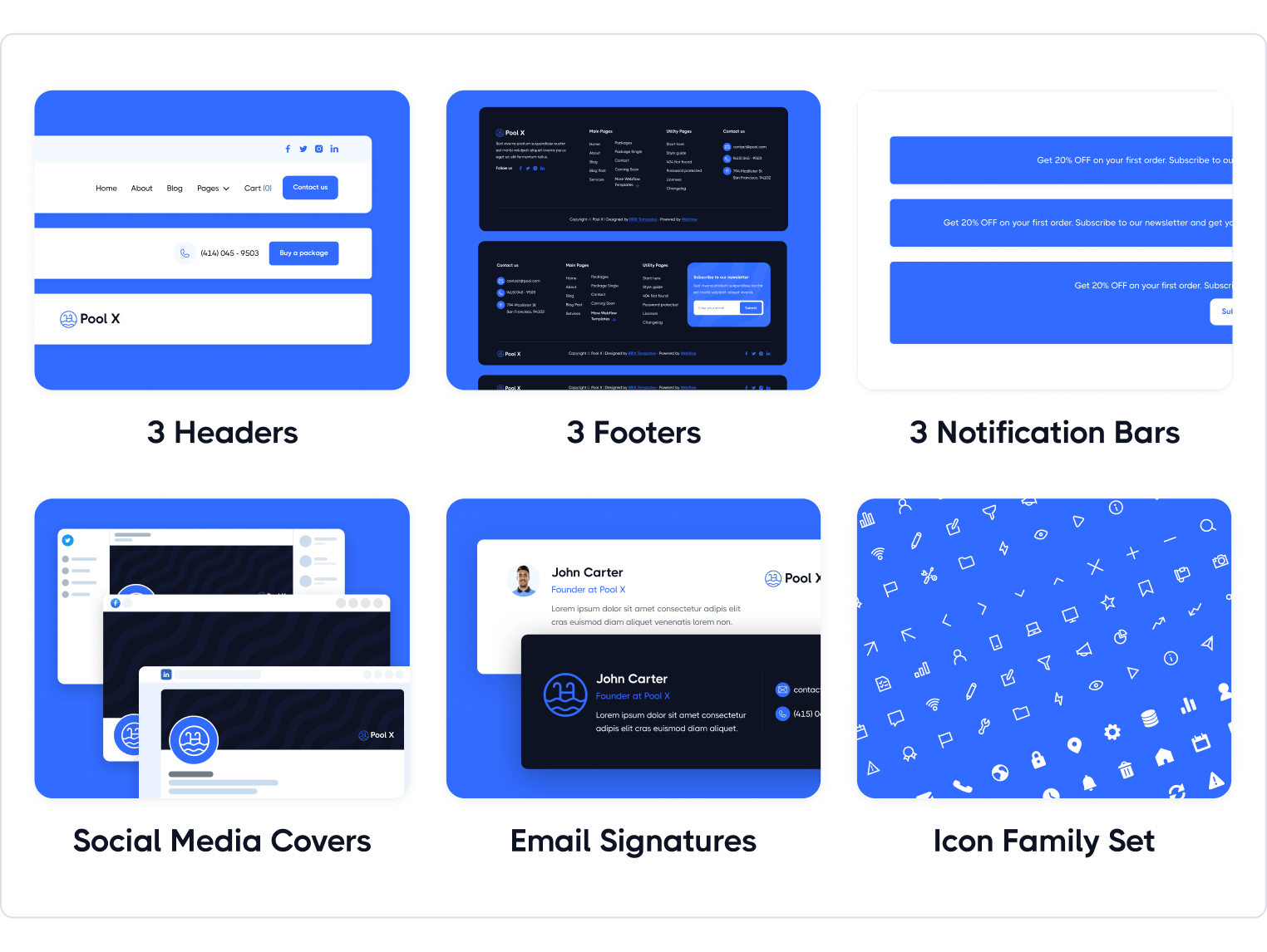 Pool X - Pool Services Webflow Template Benefits