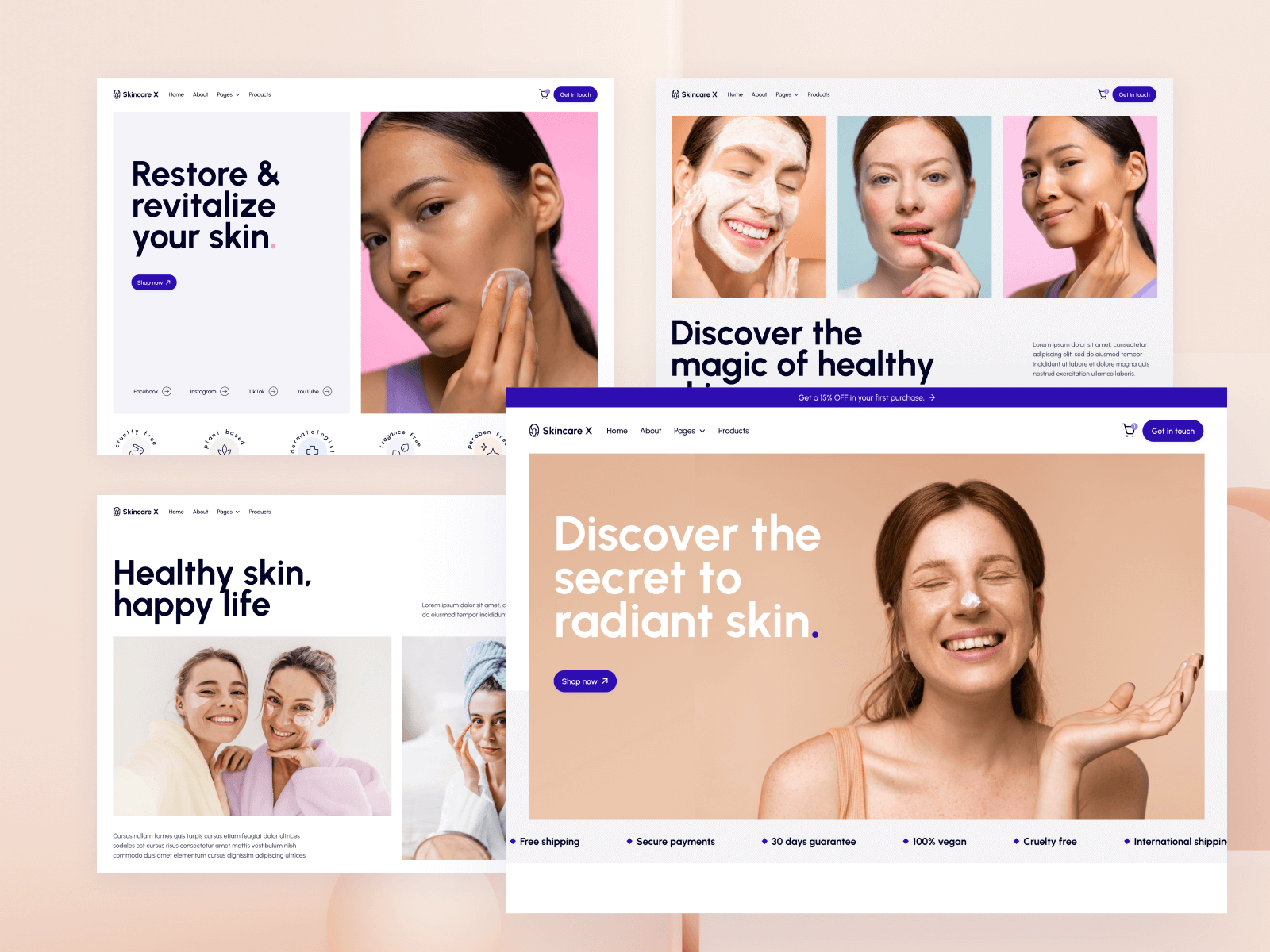 Plantilla para Webflow de Maquillaje