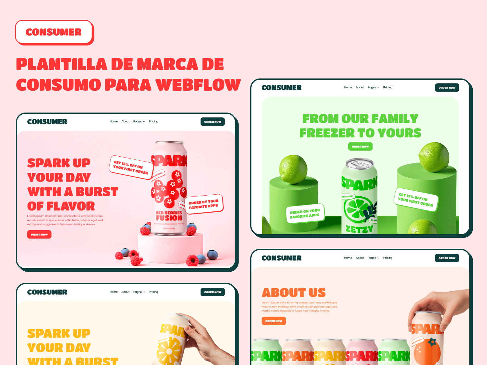 Plantilla de Marca de Consumo para Webflow