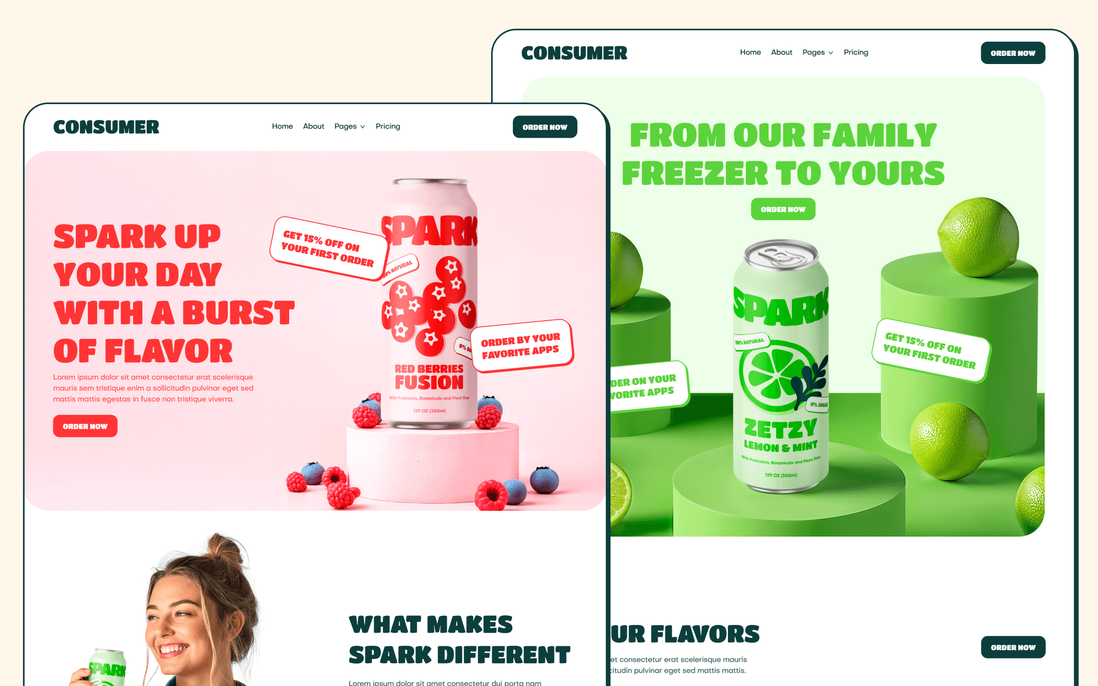 Consumer Template para Webflow
